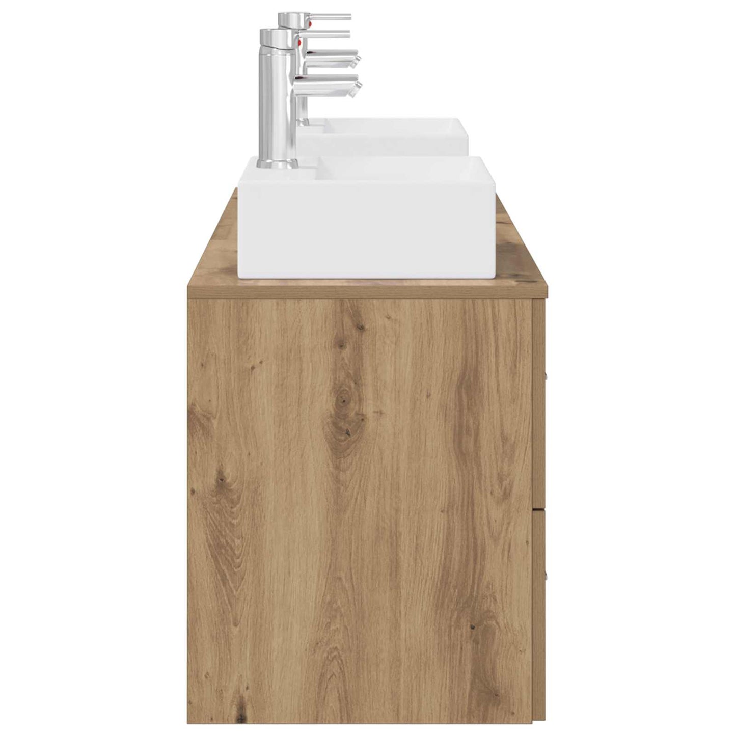 Badezimmerschrank-Set 3 Stk. Artisan-Eiche 49,5 x 41 x 62,5 cm