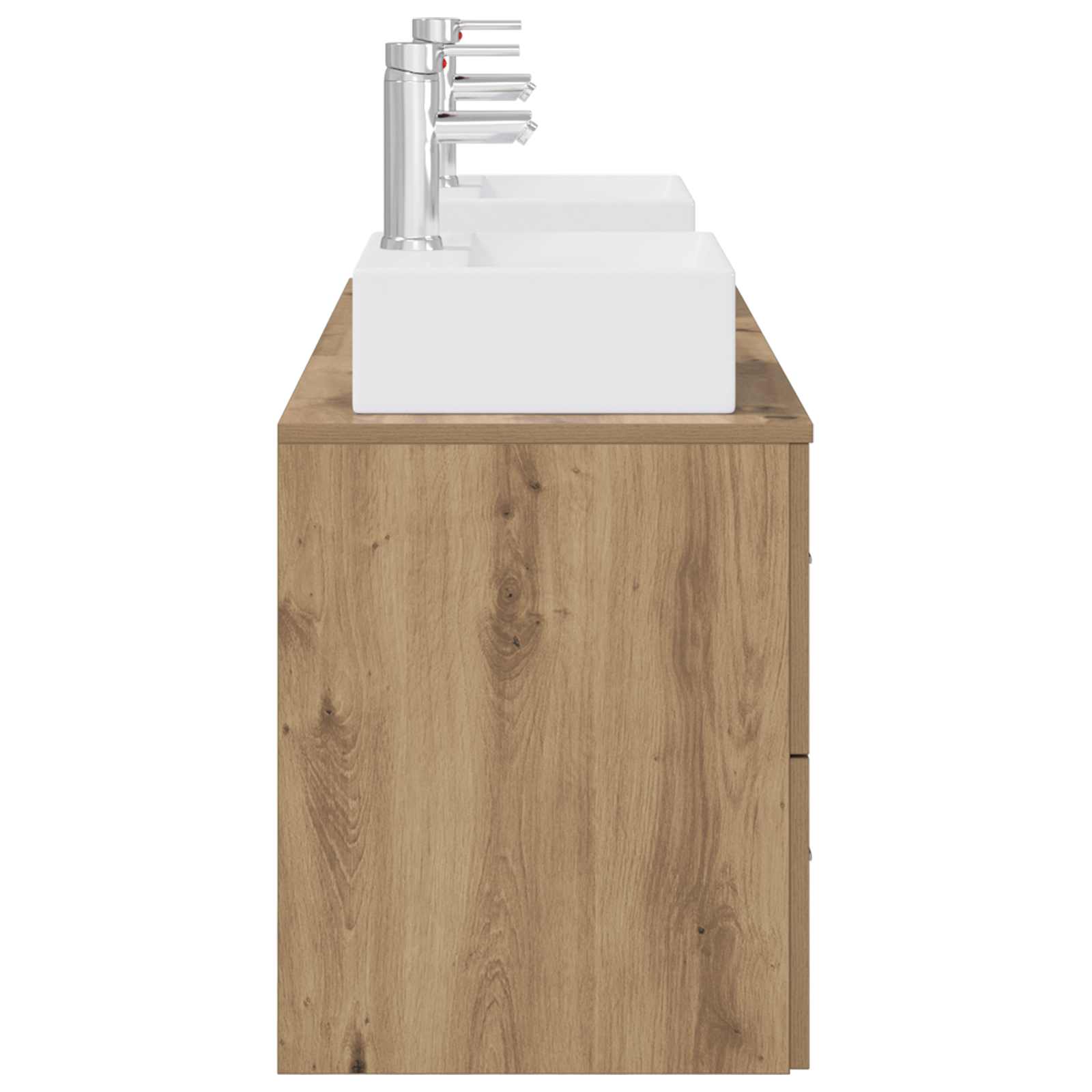 Badezimmerschrank-Set 3 Stk. Artisan-Eiche 49,5 x 41 x 62,5 cm