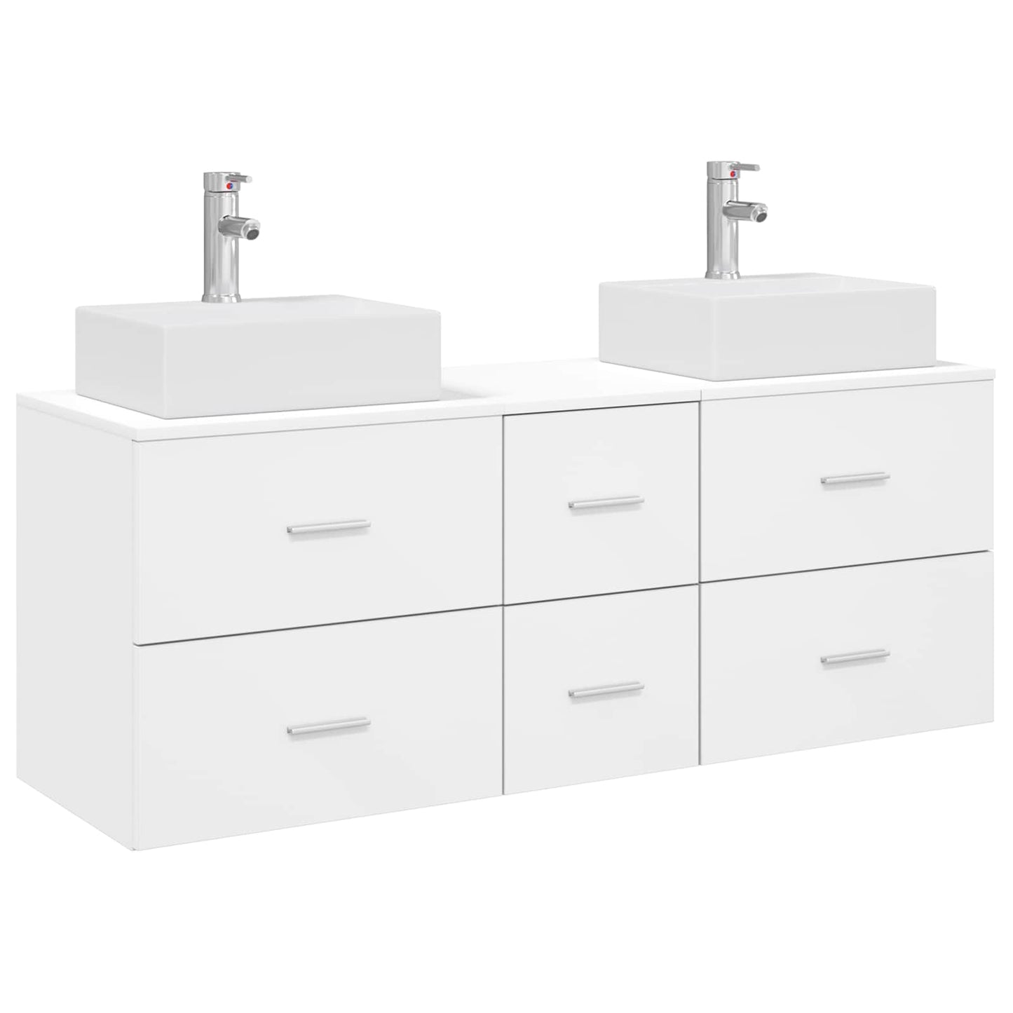 Badezimmerschrank-Set 3 stk. Weiß 49,5 x 41 x 62,5 cm