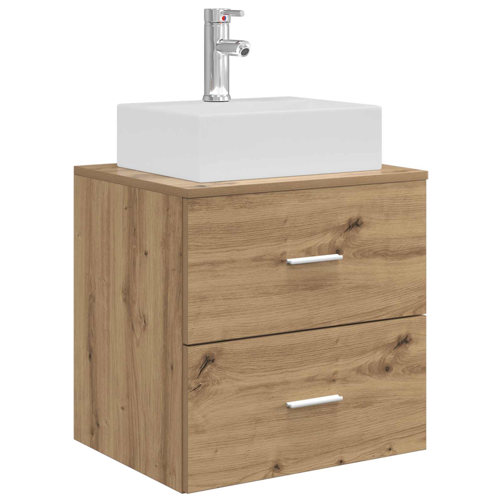Badezimmerschrank-Set 3 Stk. Artisan-Eiche 49,5 x 41 x 62,5 cm