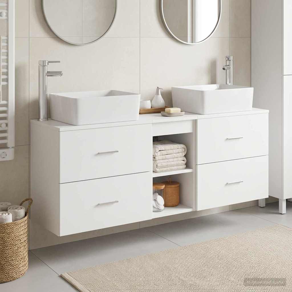 Badezimmerschrank-Set 3 stk. Weiß 53 x 34,5 x 63 cm