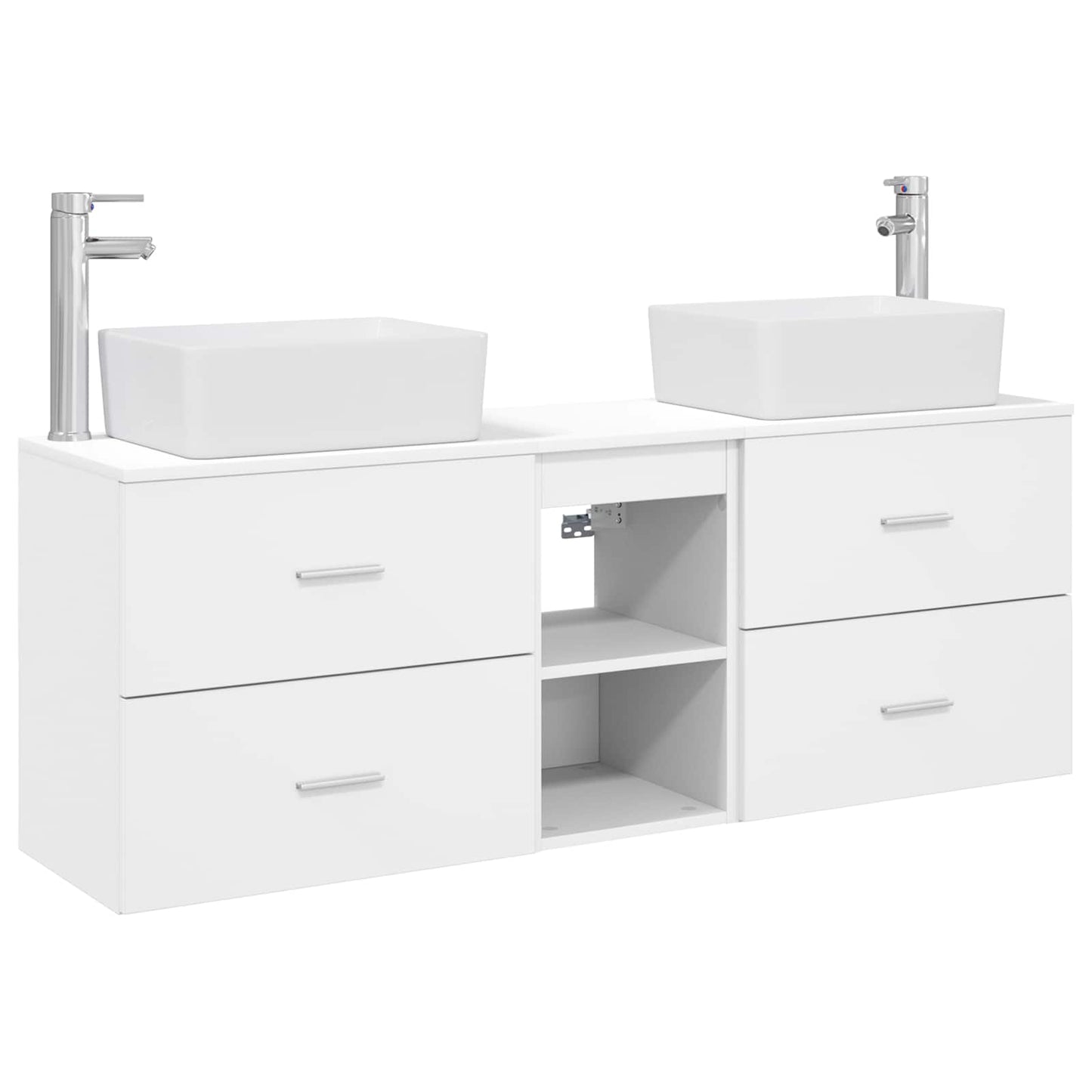 Badezimmerschrank-Set 3 stk. Weiß 53 x 34,5 x 63 cm