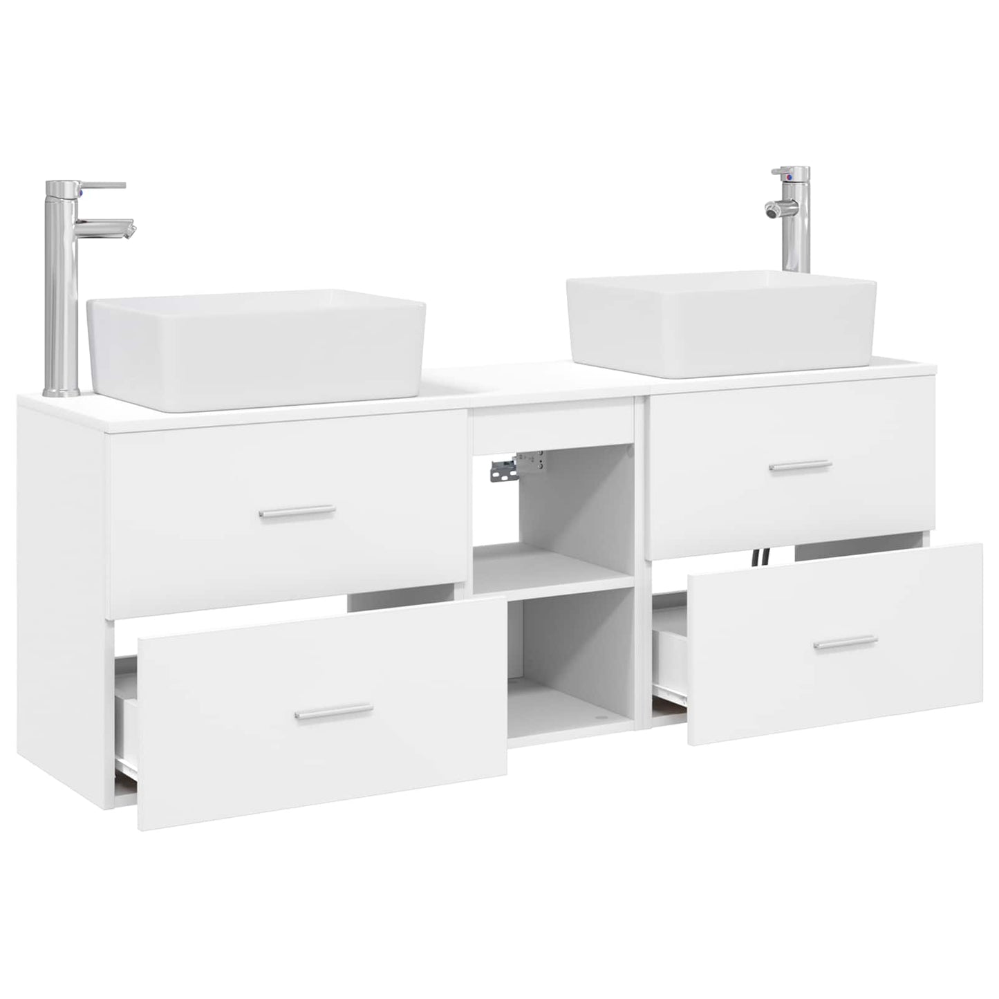 Badezimmerschrank-Set 3 stk. Weiß 53 x 34,5 x 63 cm