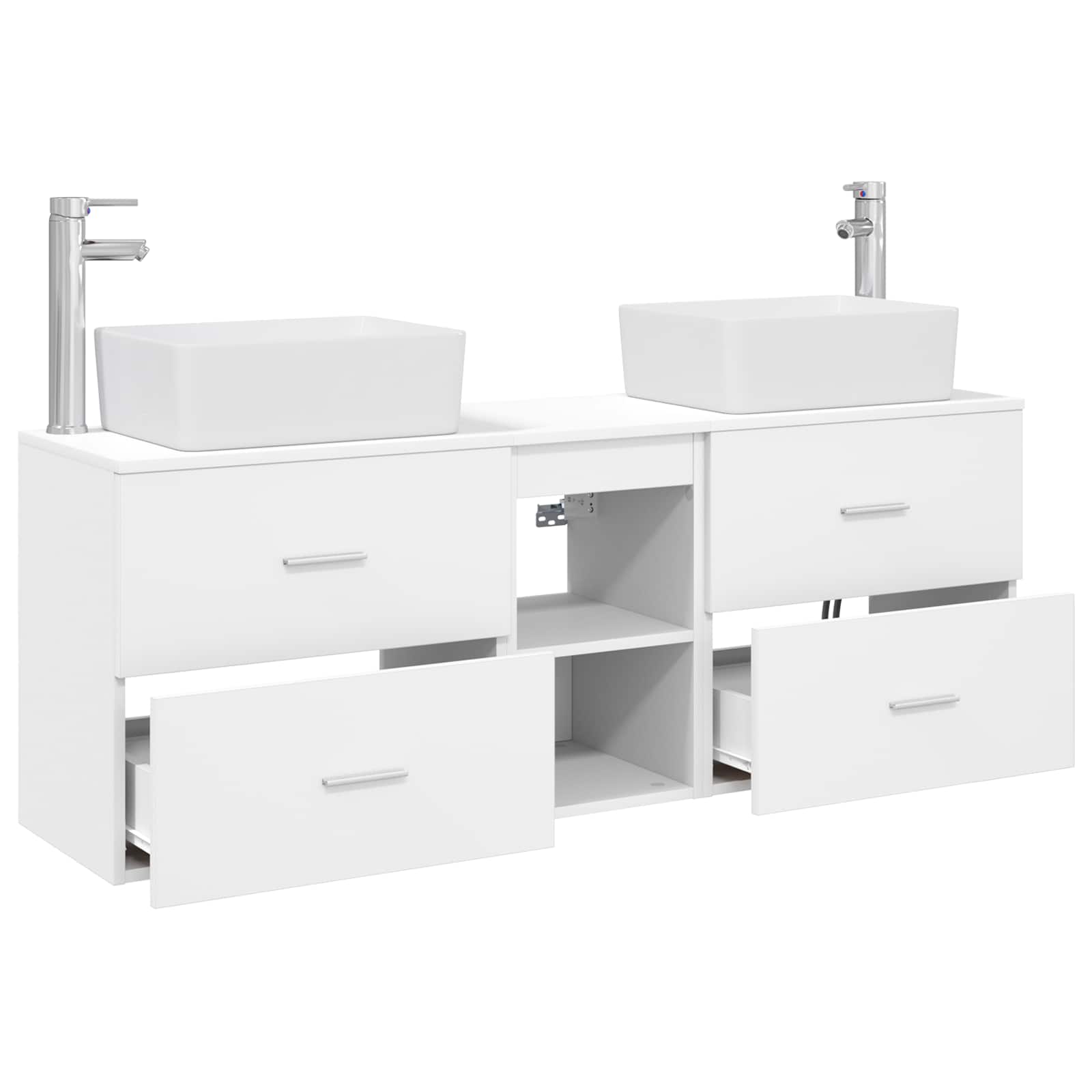 Badezimmerschrank-Set 3 stk. Weiß 53 x 34,5 x 63 cm