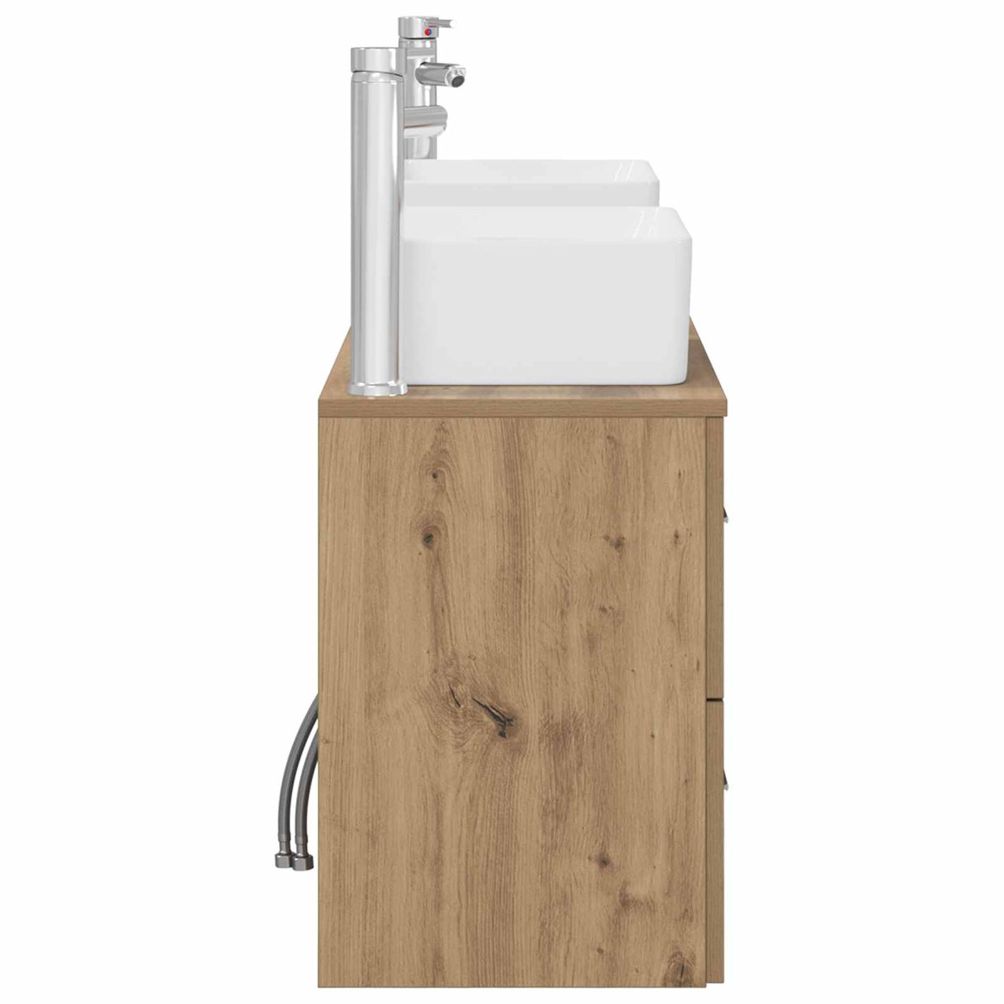 Badezimmerschrank-Set 3 Stk. Artisan-Eiche 53 x 34,5 x 63 cm