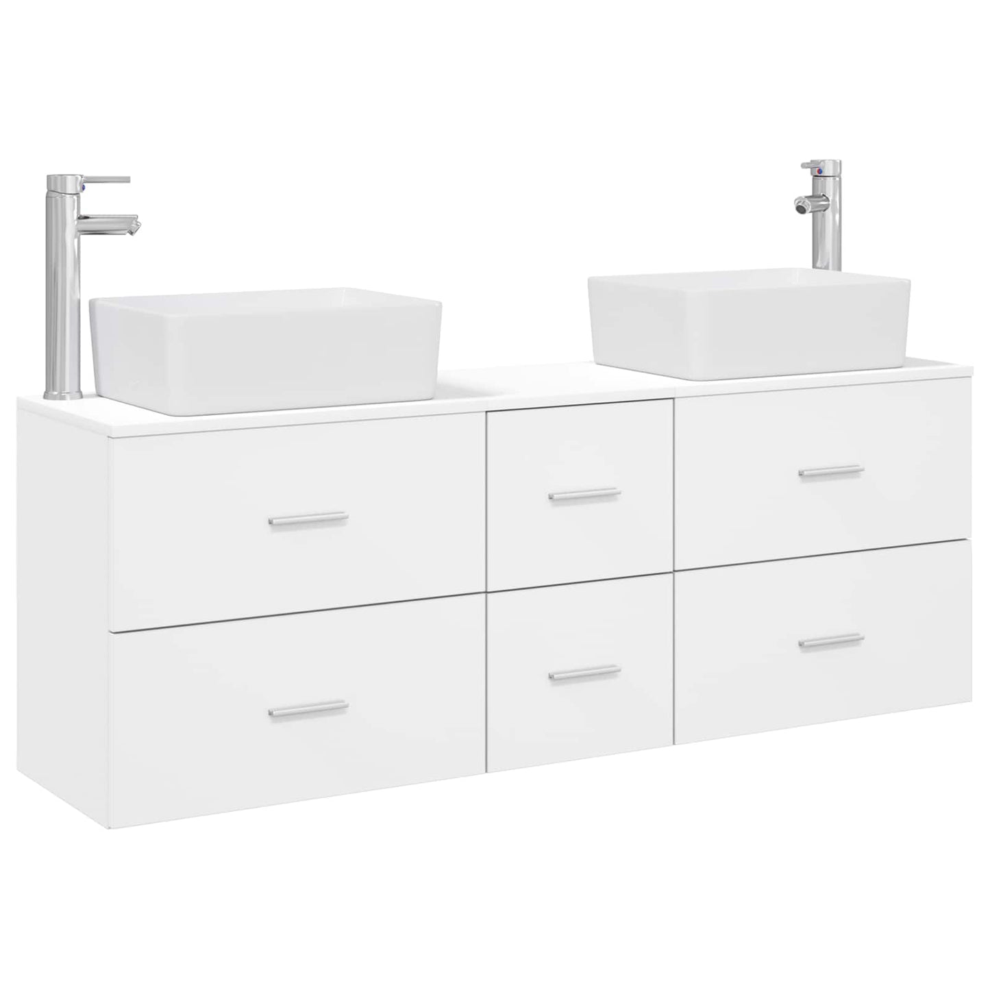 Badezimmerschrank-Set 3 stk. Weiß 53 x 34,5 x 63 cm