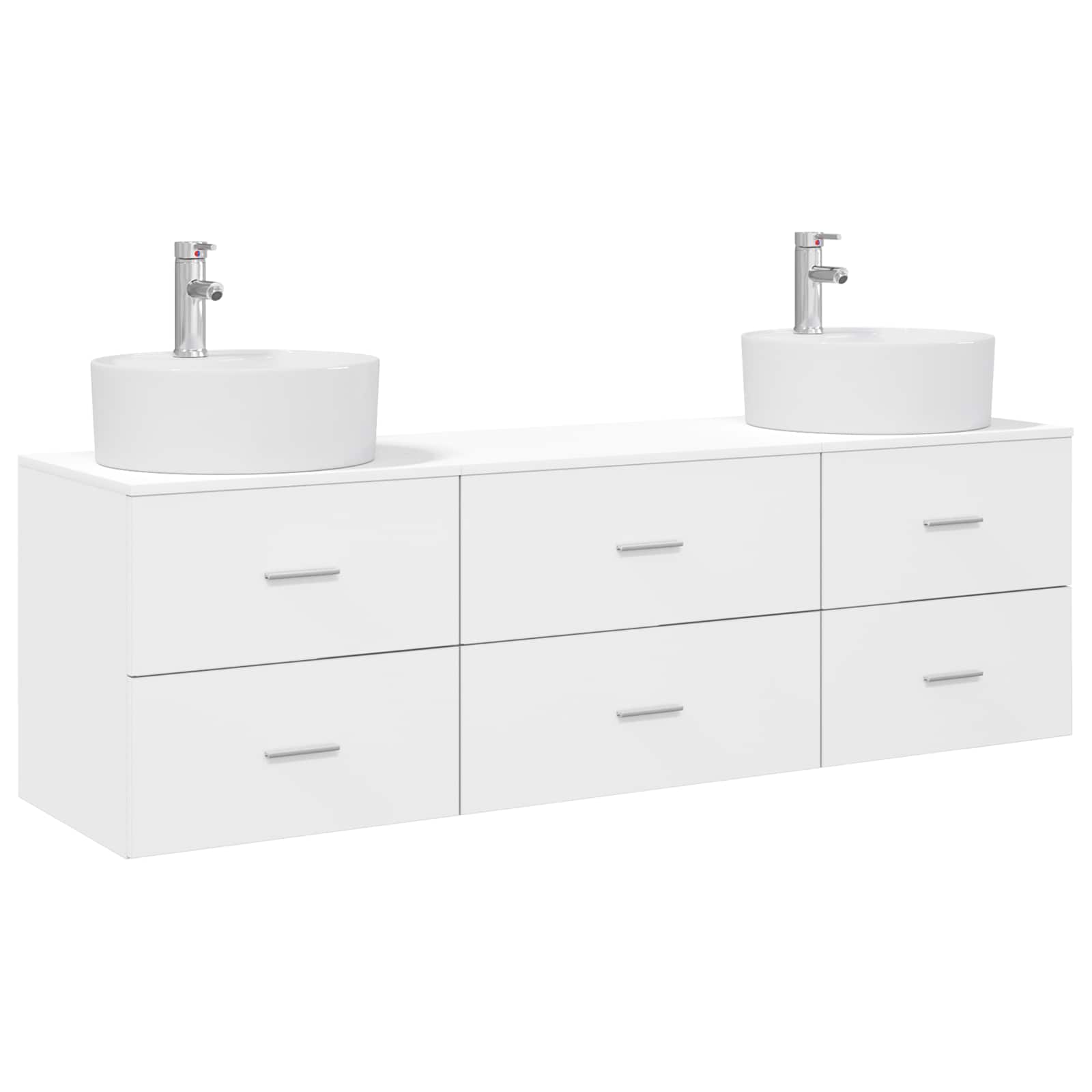 Badezimmerschrank-Set 3 stk. Weiß 62,5 x 44,5 x 50 cm
