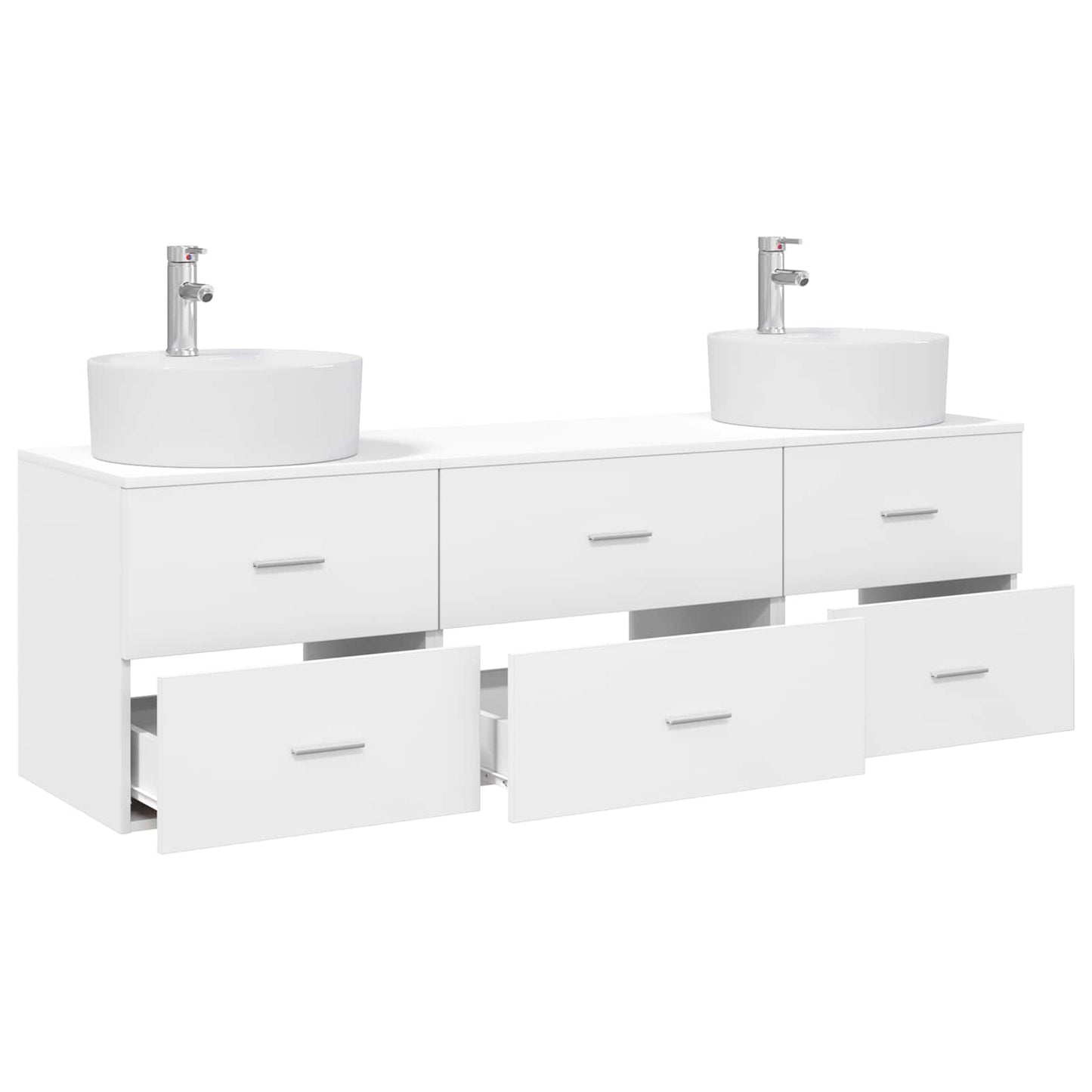 Badezimmerschrank-Set 3 stk. Weiß 62,5 x 44,5 x 50 cm