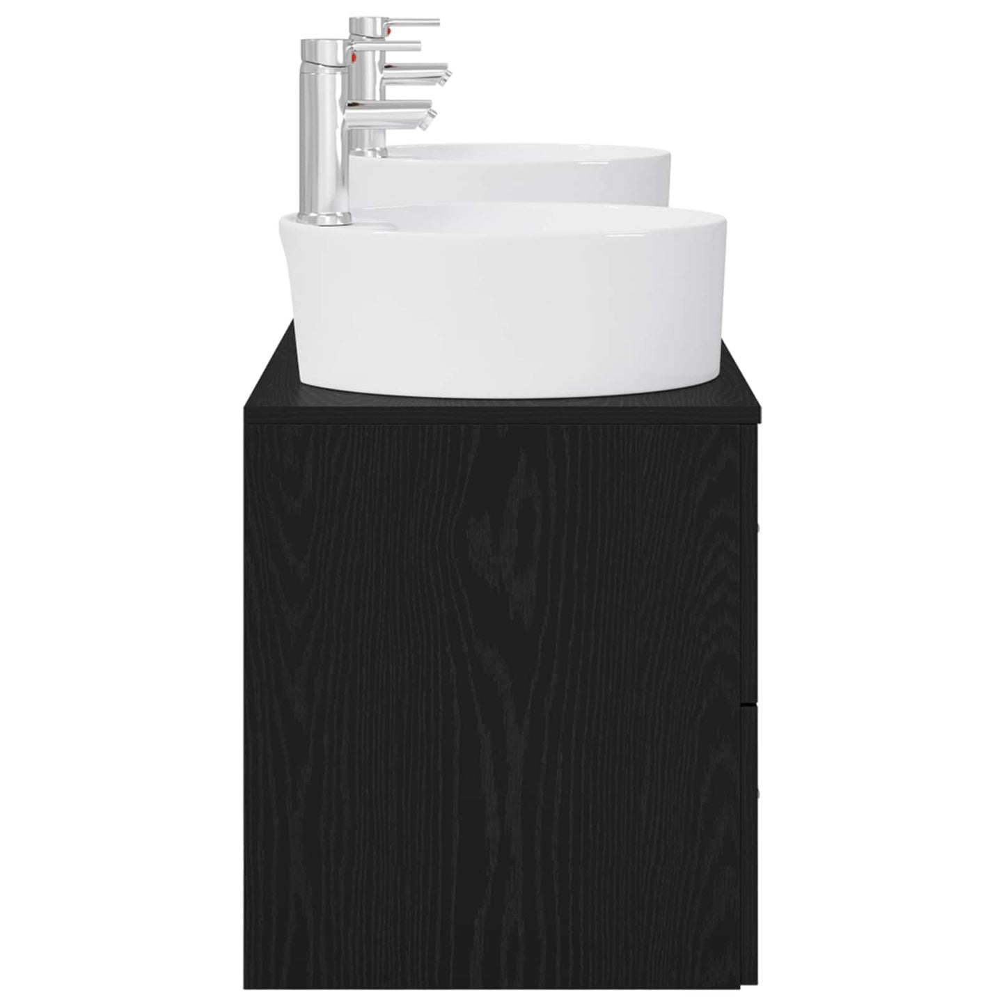 Badezimmerschrank-Set 3 stk. Schwarz 62,5 x 44,5 x 50 cm