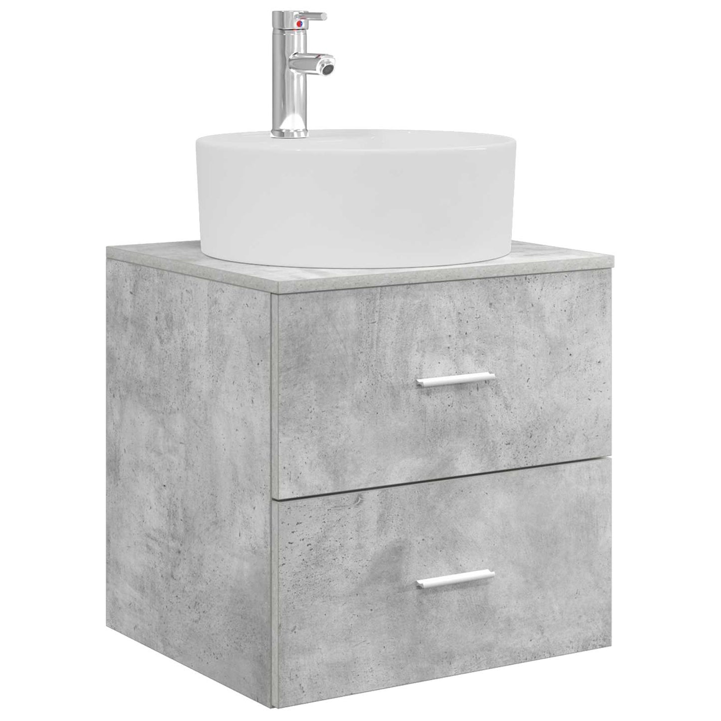 Badezimmerschrank-Set 3 stk. Betongrau 62,5 x 44,5 x 50 cm