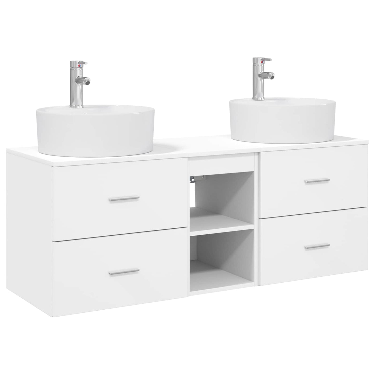 Badezimmerschrank-Set 3 stk. Weiß 49,5 x 44,5 x 65 cm