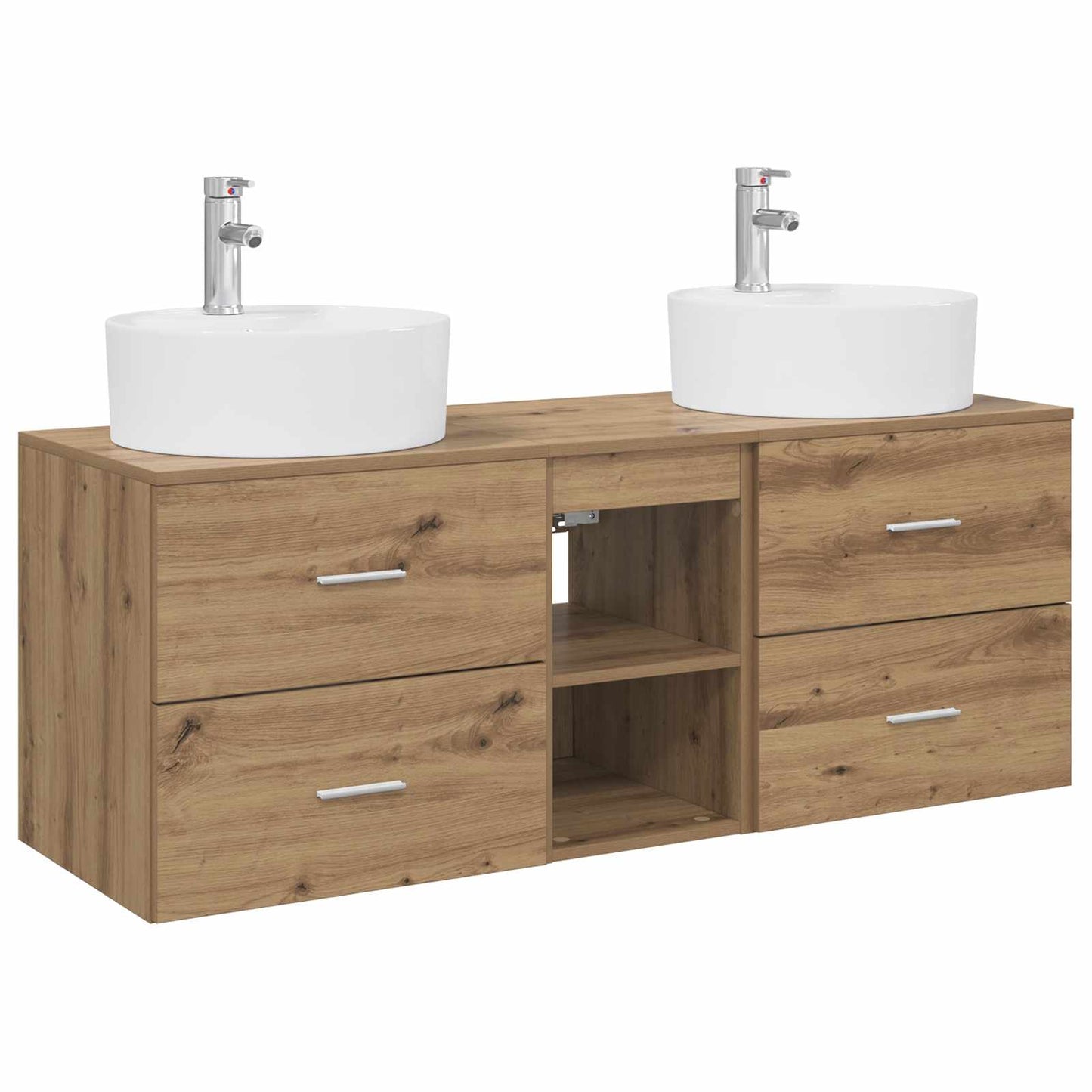 Badezimmerschrank-Set 3 Stk. Artisan-Eiche 49,5 x 44,5 x 65 cm