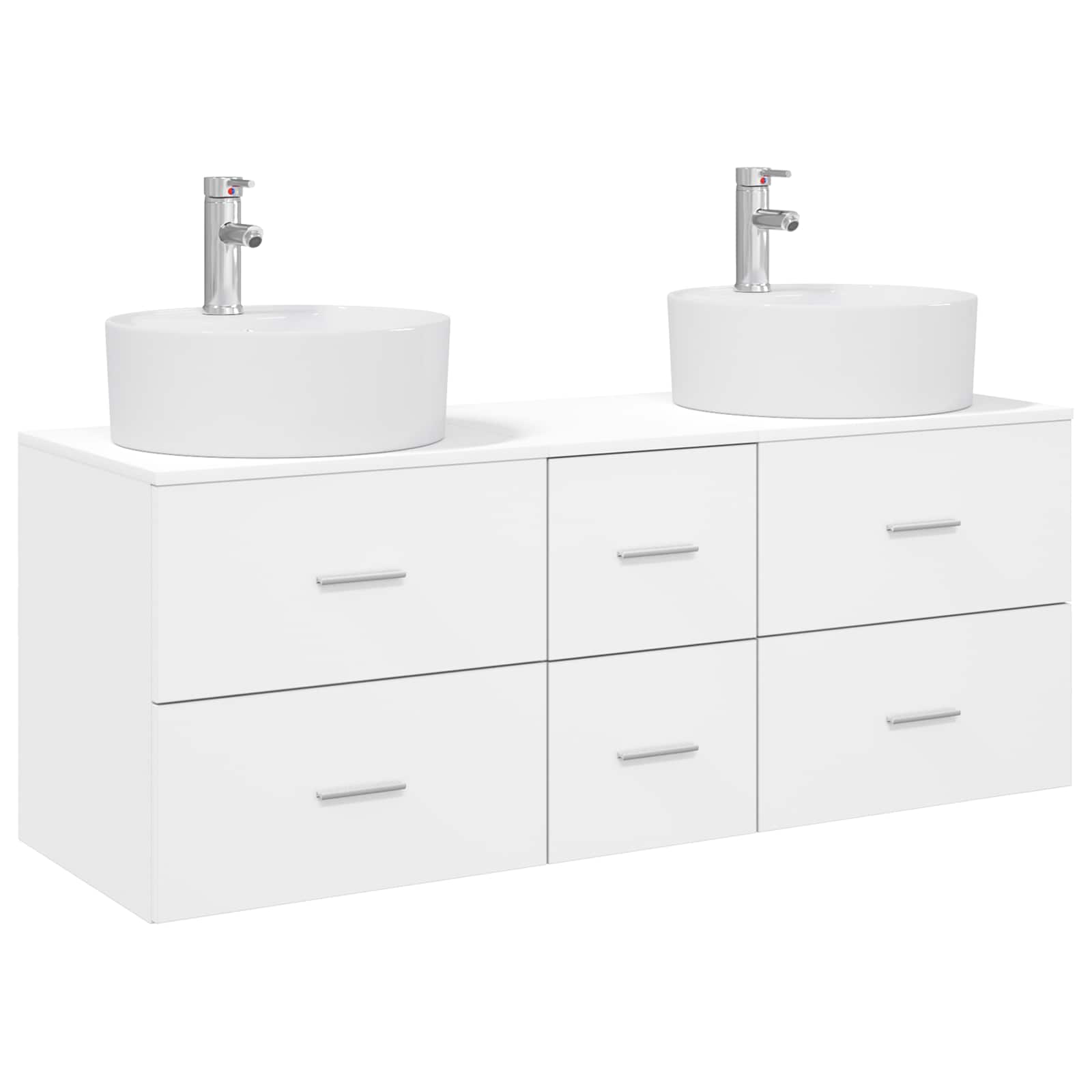 Badezimmermöbel-Set 3 stk. Weiß 49,5 x 44,5 x 65 cm