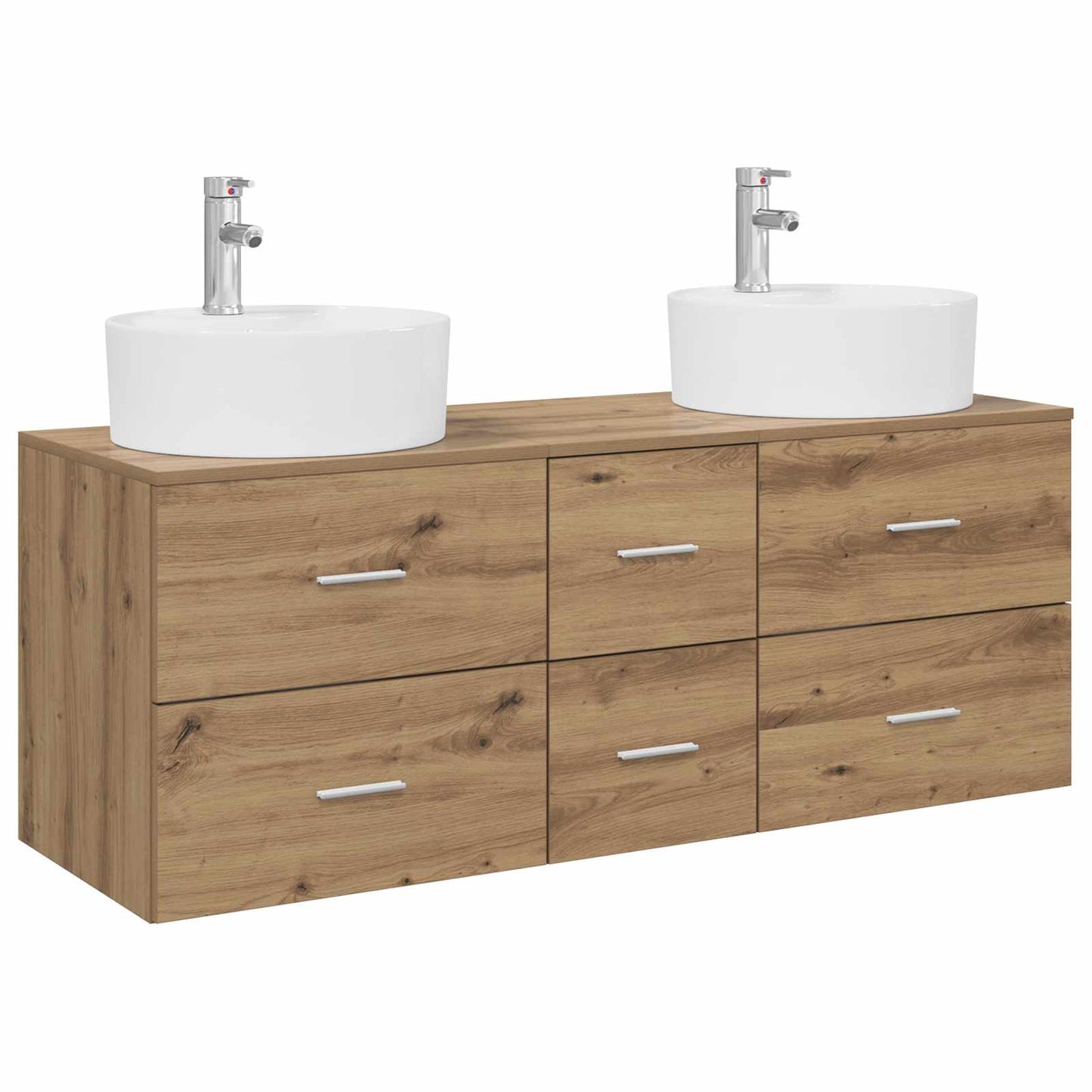 Badezimmermöbel-Set 3 Stk. Artisan-Eiche 49,5 x 44,5 x 65 cm
