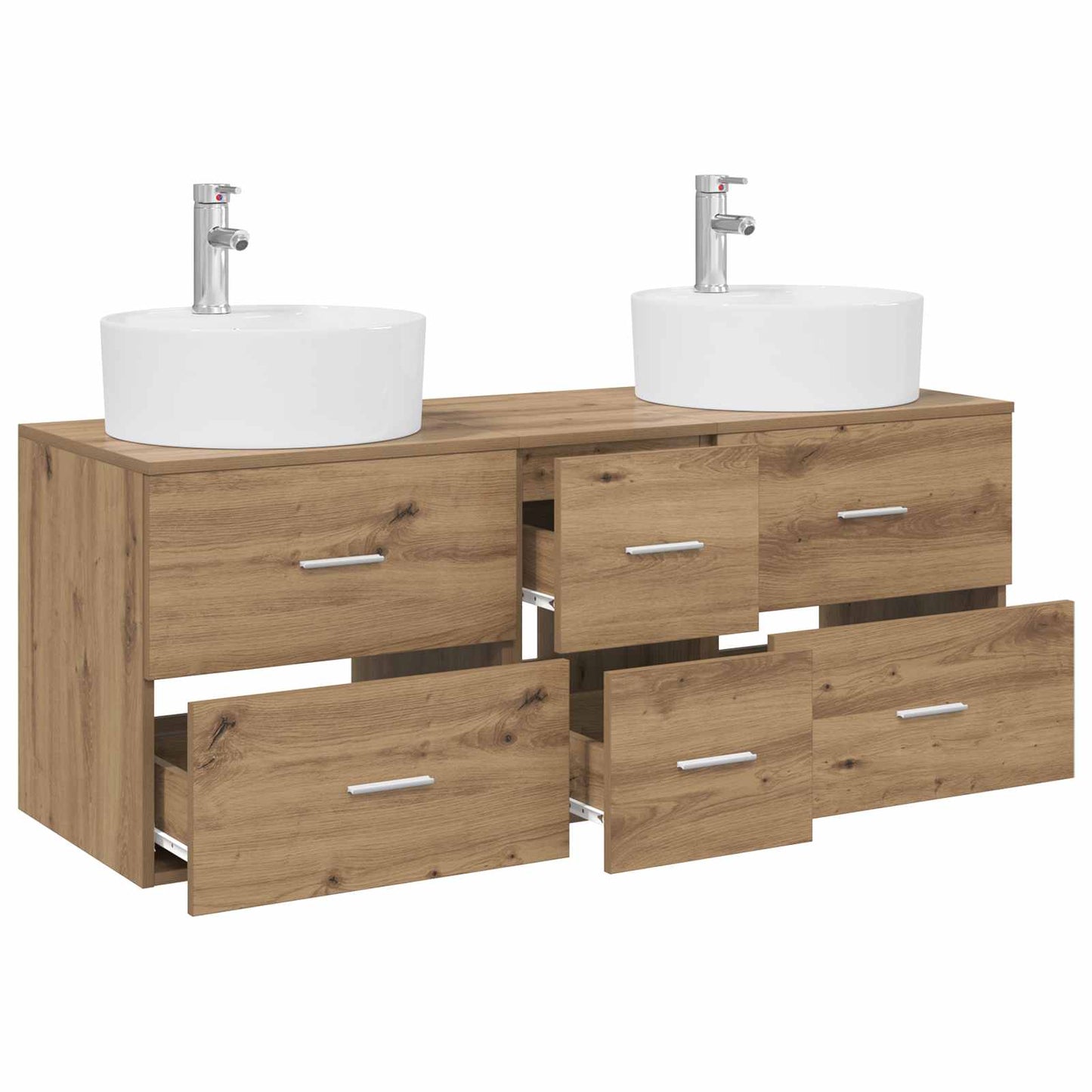 Badezimmermöbel-Set 3 Stk. Artisan-Eiche 49,5 x 44,5 x 65 cm