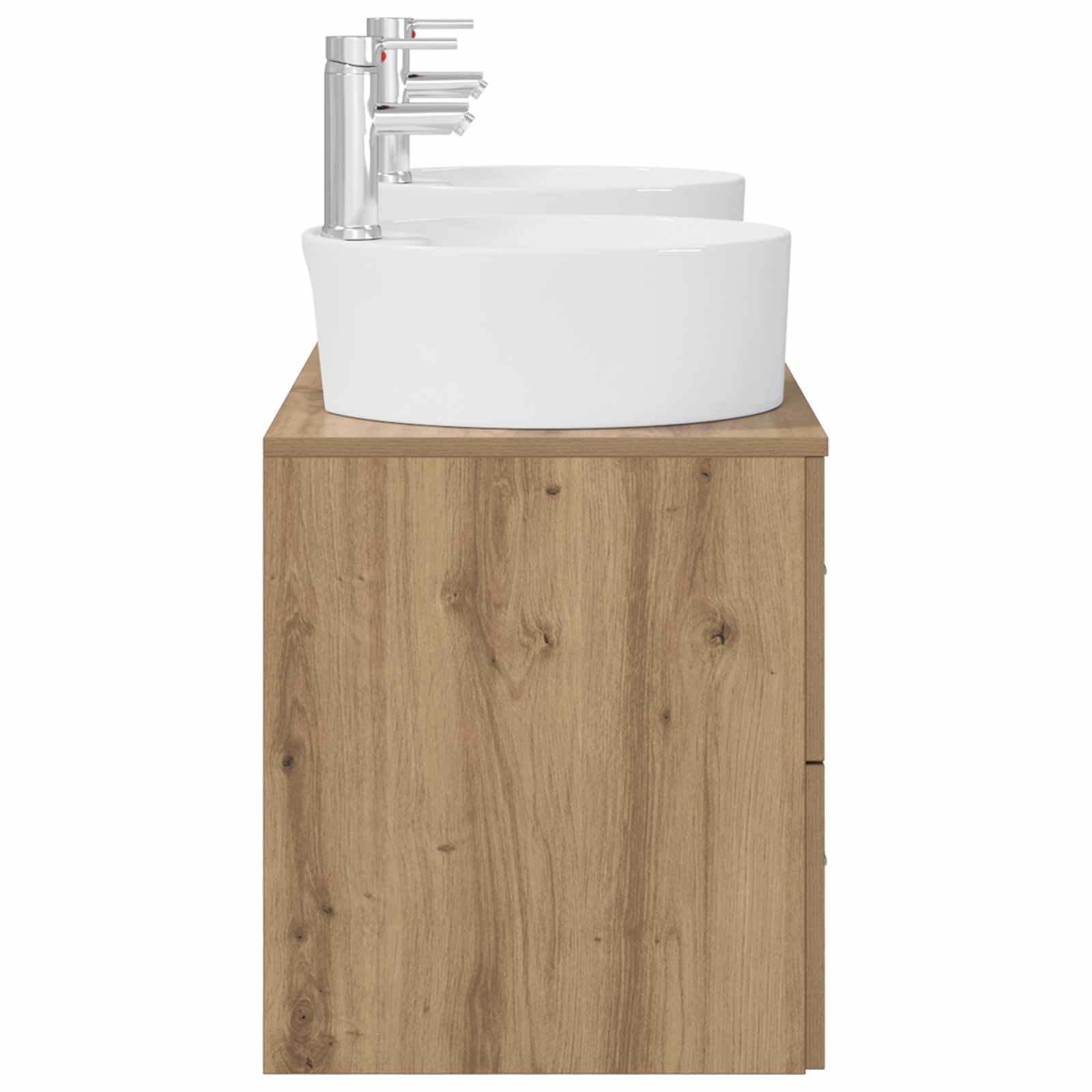 Badezimmermöbel-Set 3 Stk. Artisan-Eiche 49,5 x 44,5 x 65 cm