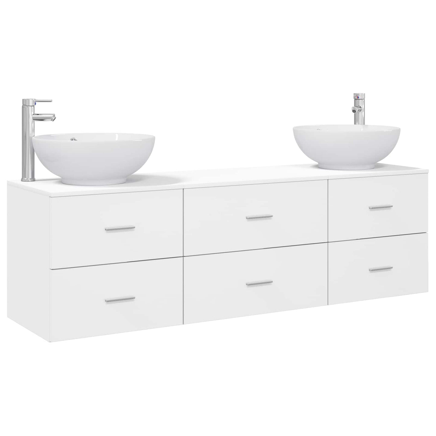 Badezimmermöbel-Set 3 stk. Weiß 49,5 x 44,5 x 65 cm