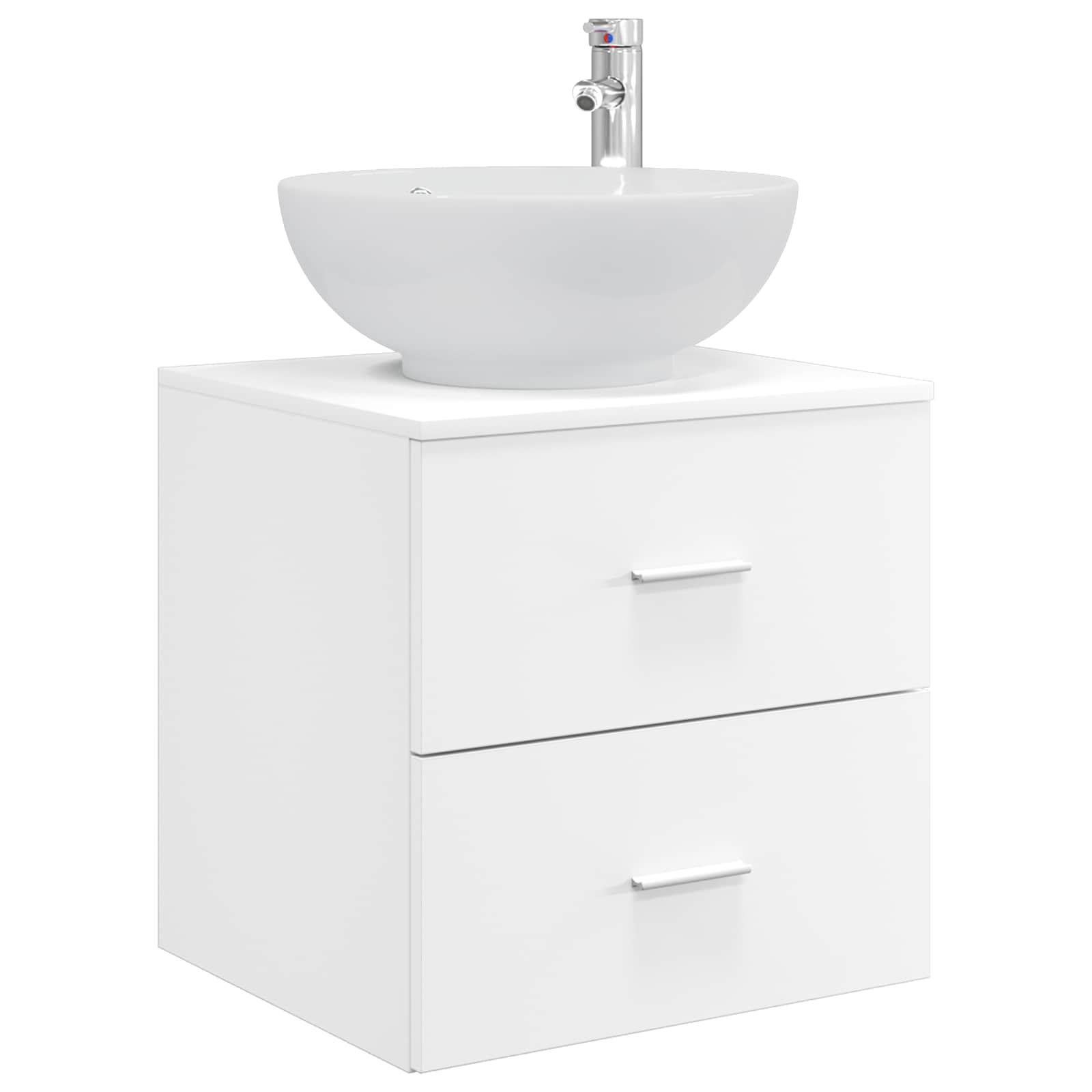 Badezimmermöbel-Set 3 stk. Weiß 49,5 x 44,5 x 65 cm