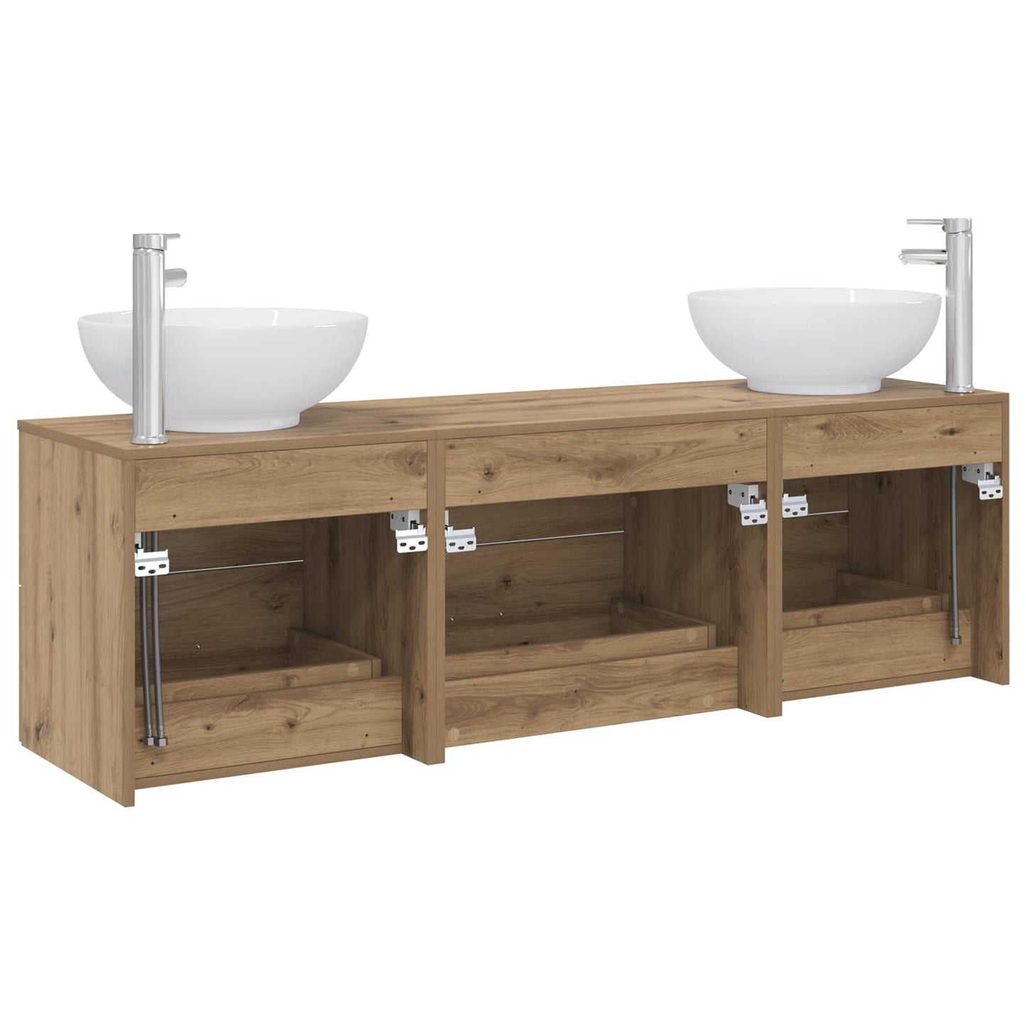 Badezimmermöbel-Set 3 Stk. Artisan-Eiche 49,5 x 44,5 x 65 cm