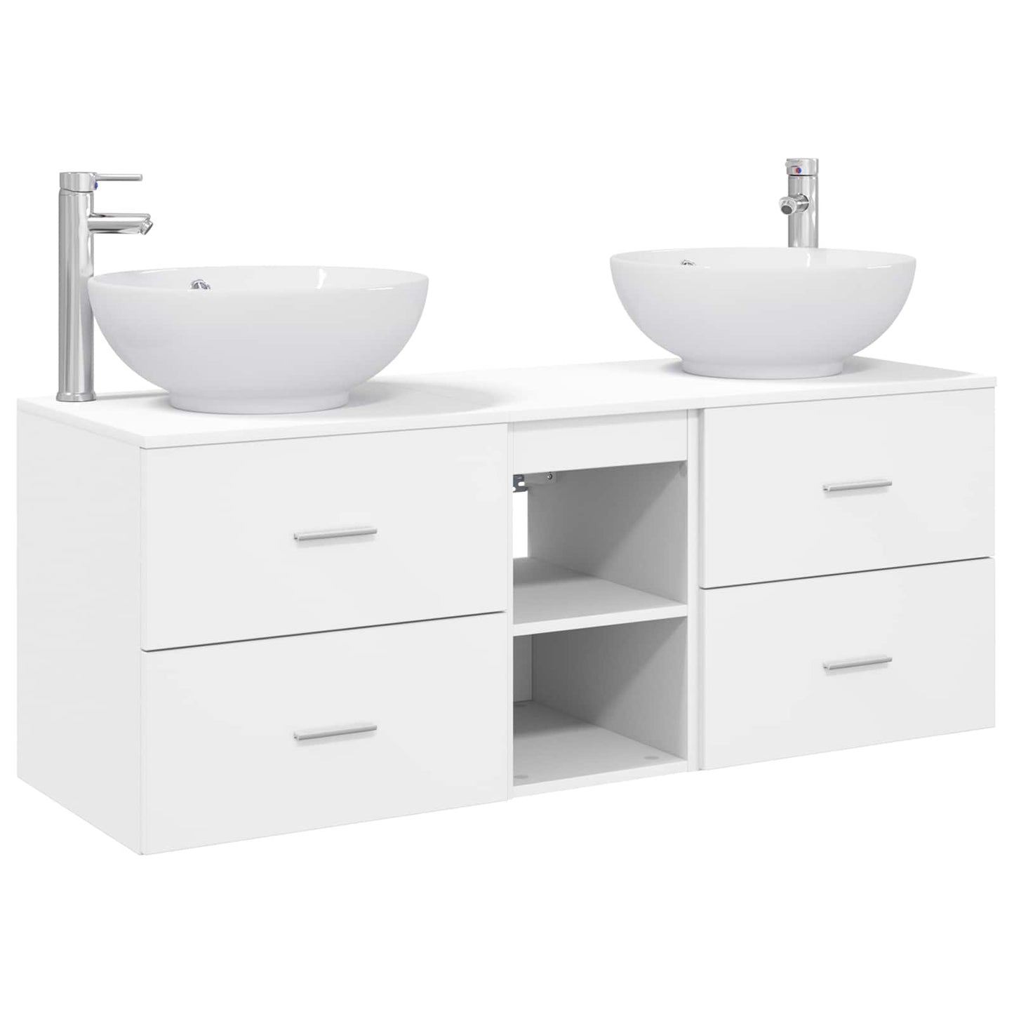 Badezimmermöbel-Set 3 stk. Weiß 49,5 x 44,5 x 65 cm