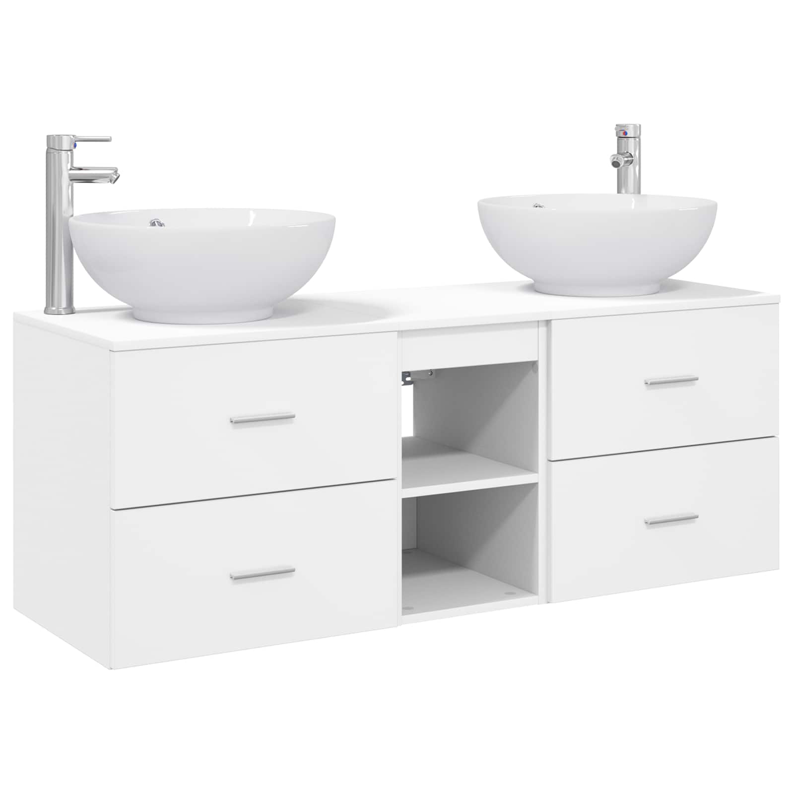 Badezimmermöbel-Set 3 stk. Weiß 49,5 x 44,5 x 65 cm