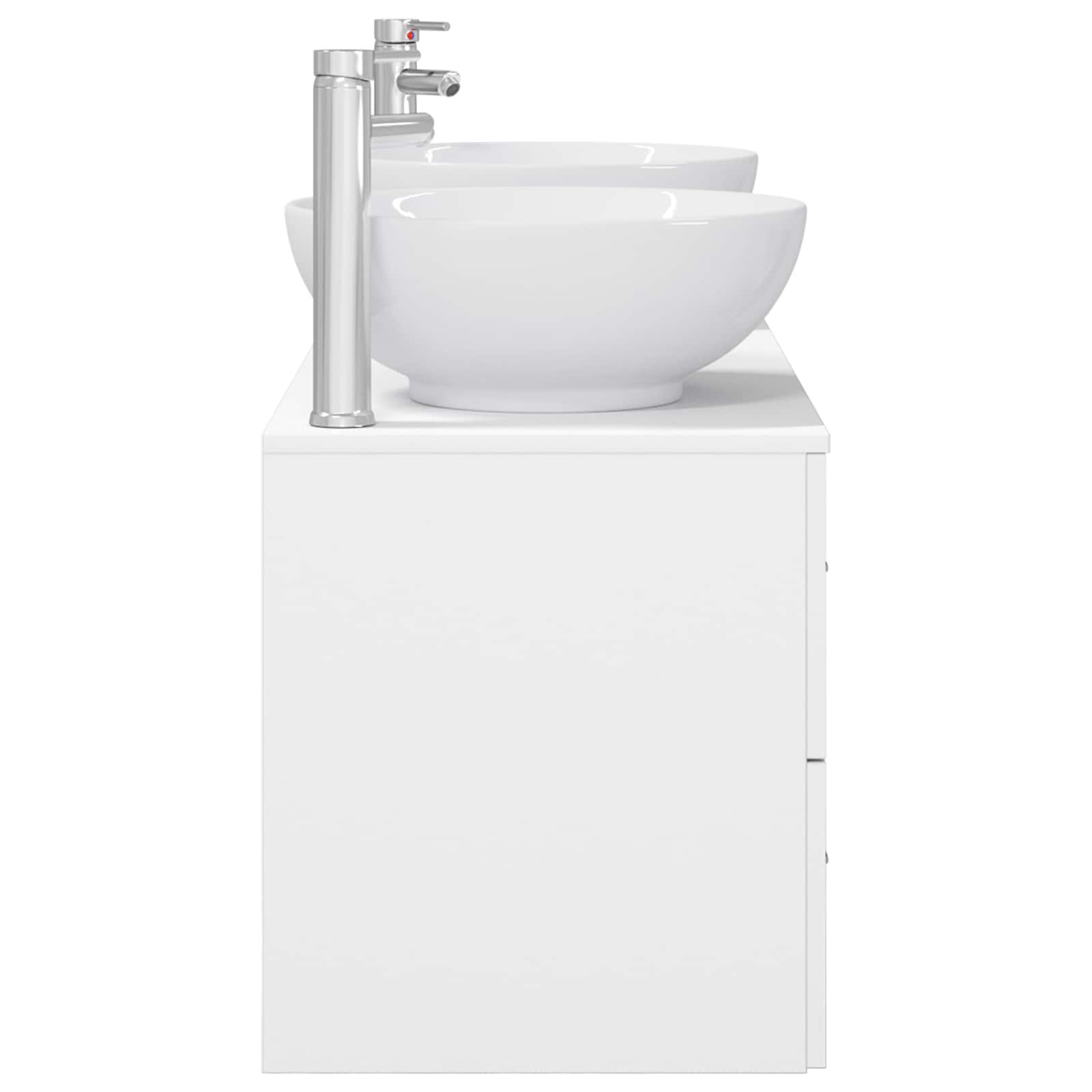 Badezimmermöbel-Set 3 stk. Weiß 49,5 x 44,5 x 65 cm