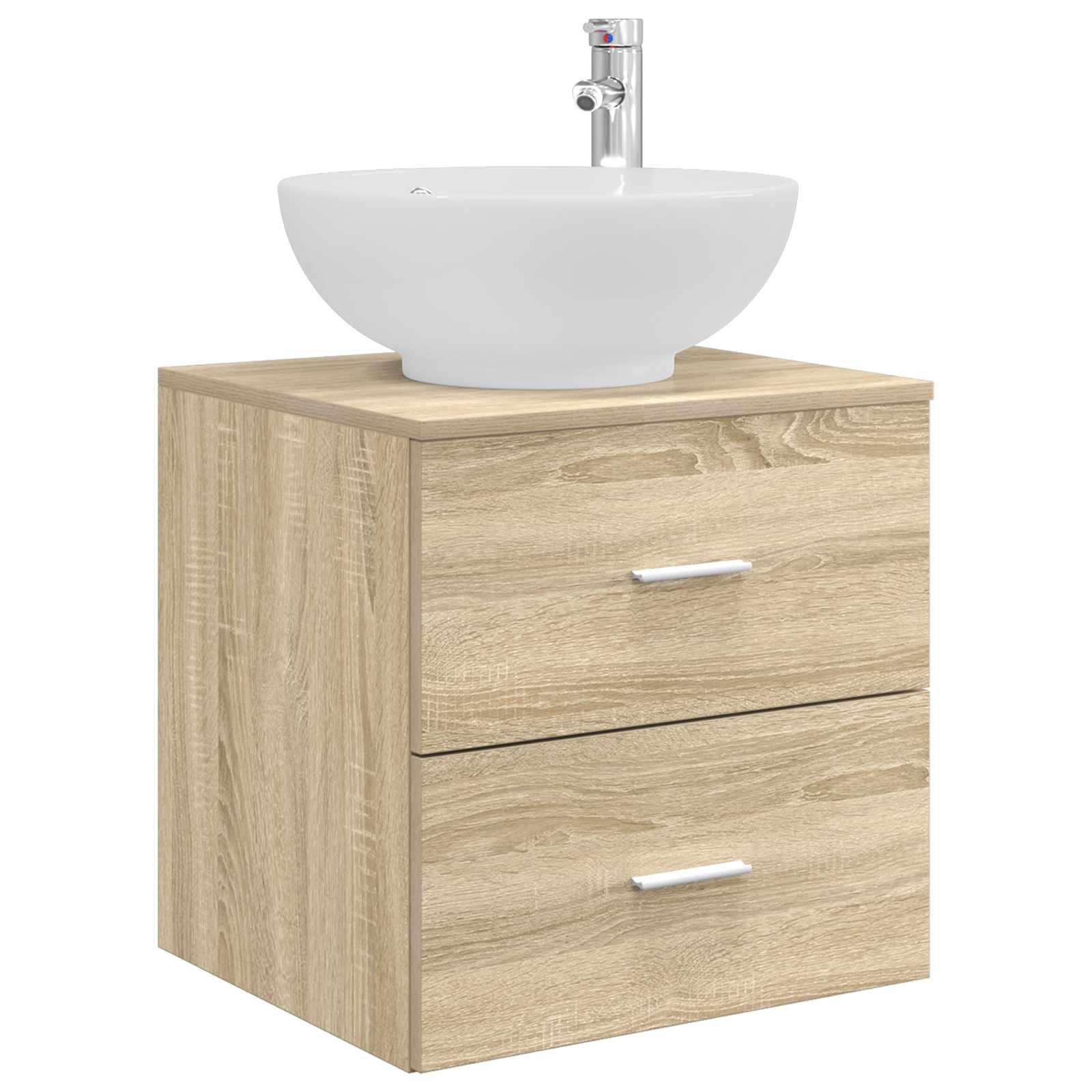 Badezimmermöbel-Set 3 stk. Sonoma-Eiche 49,5 x 44,5 x 65 cm