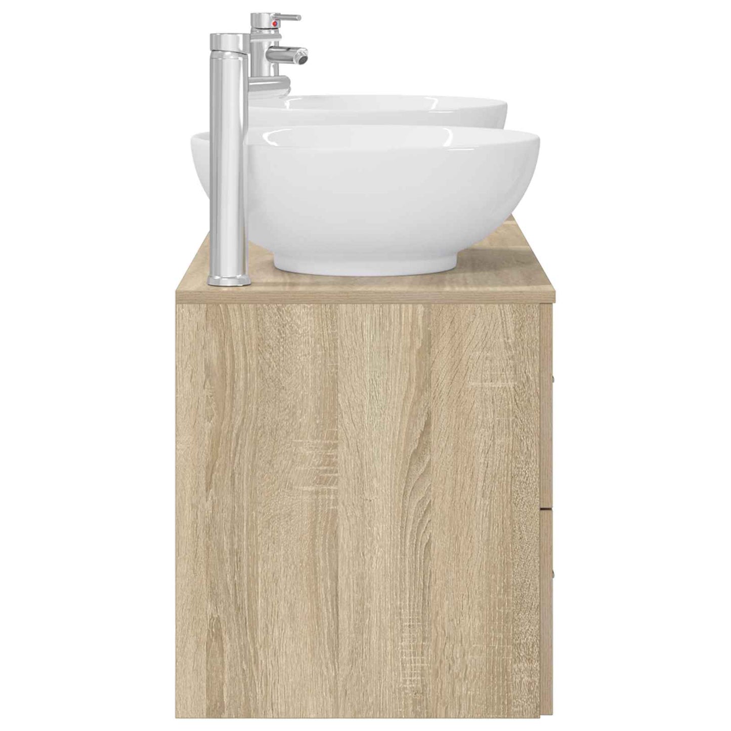 Badezimmermöbel-Set 3 stk. Sonoma-Eiche 49,5 x 44,5 x 65 cm