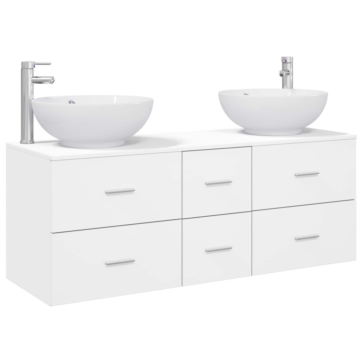 Badezimmermöbel-Set 3 stk. Weiß 49,5 x 44,5 x 65 cm