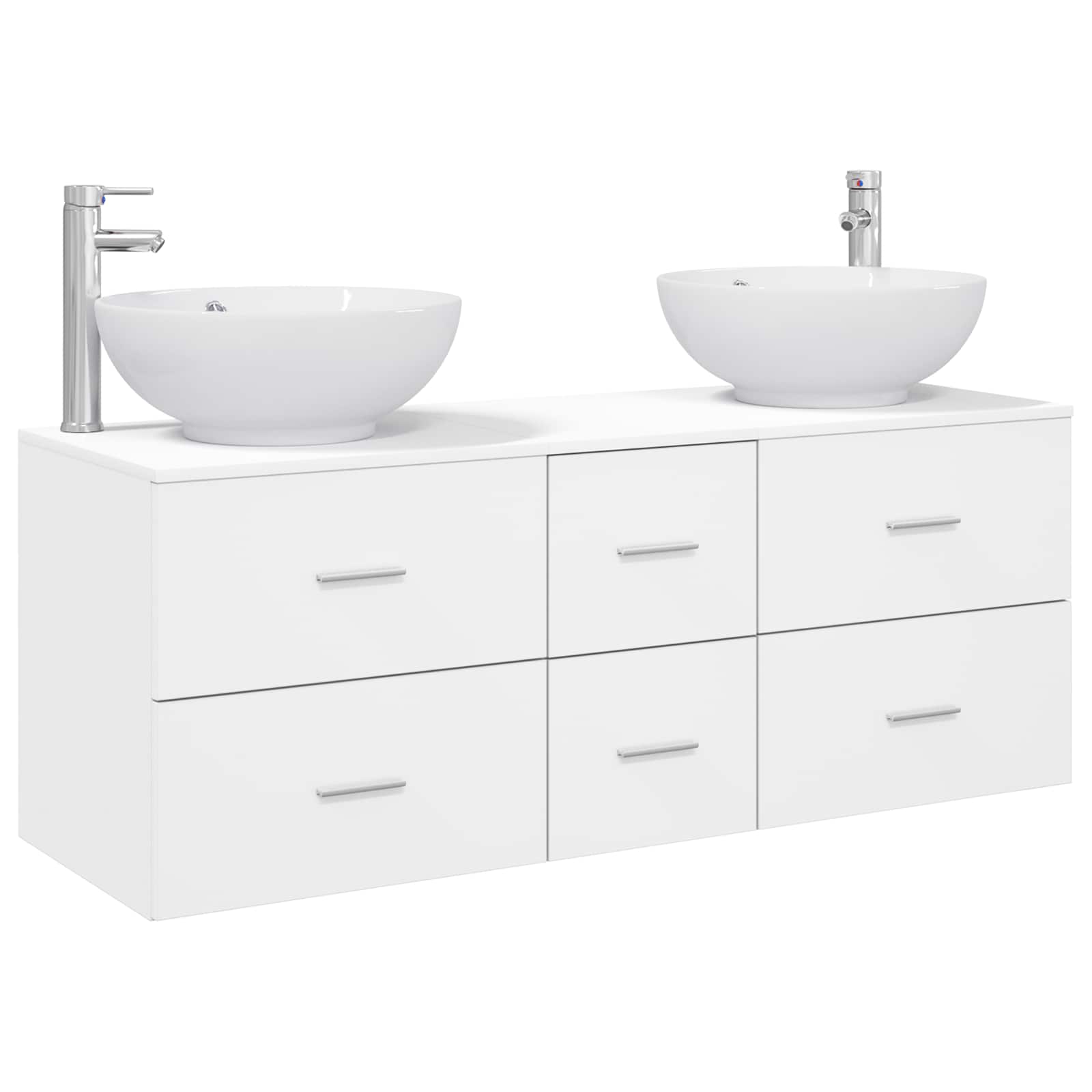 Badezimmermöbel-Set 3 stk. Weiß 49,5 x 44,5 x 65 cm