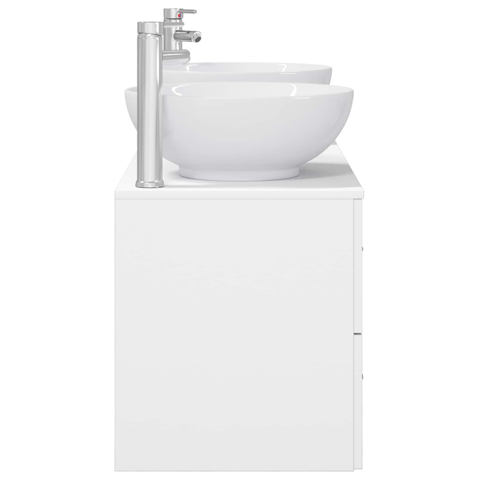 Badezimmermöbel-Set 3 stk. Weiß 49,5 x 44,5 x 65 cm