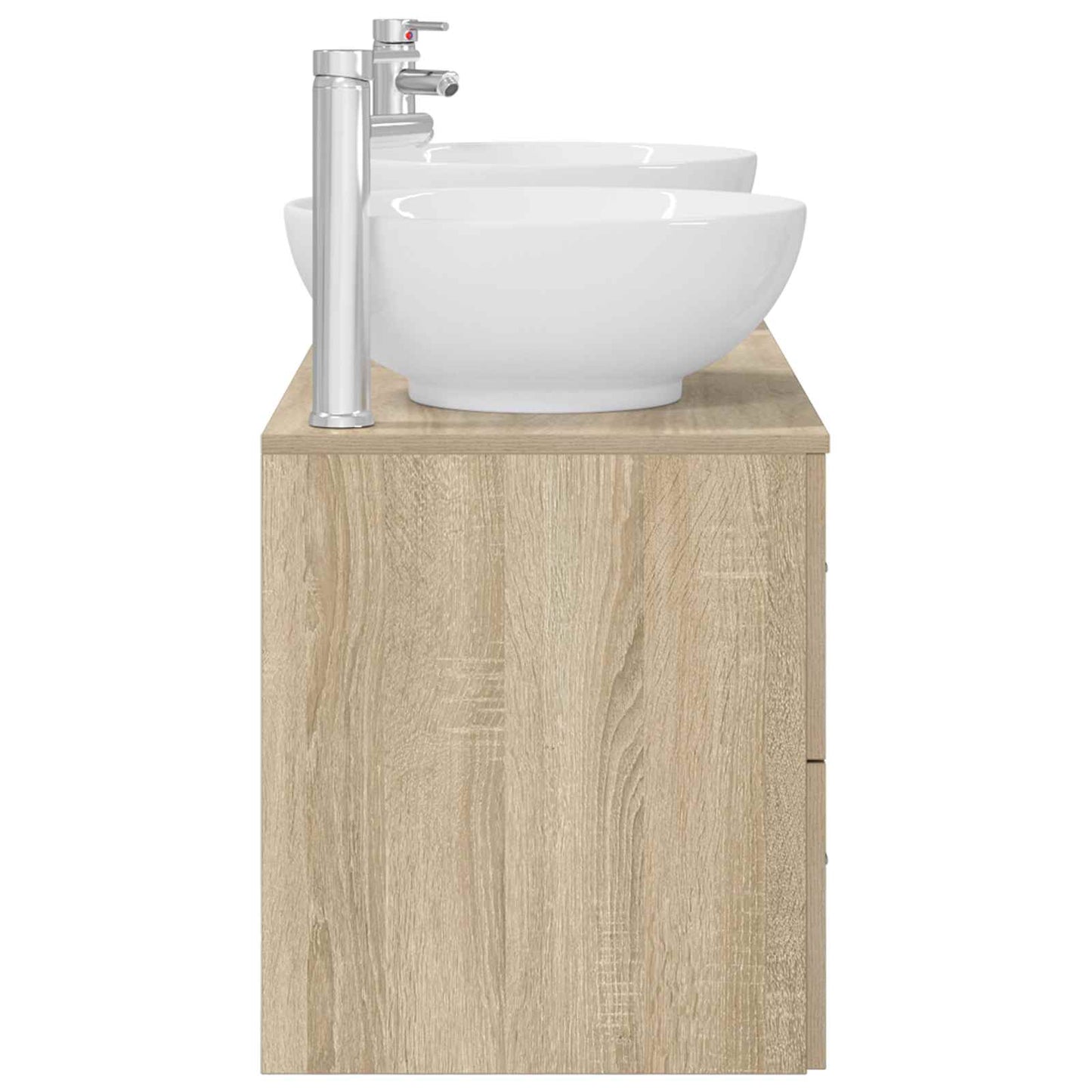 Badezimmermöbel-Set 3 stk. Sonoma-Eiche 49,5 x 44,5 x 65 cm