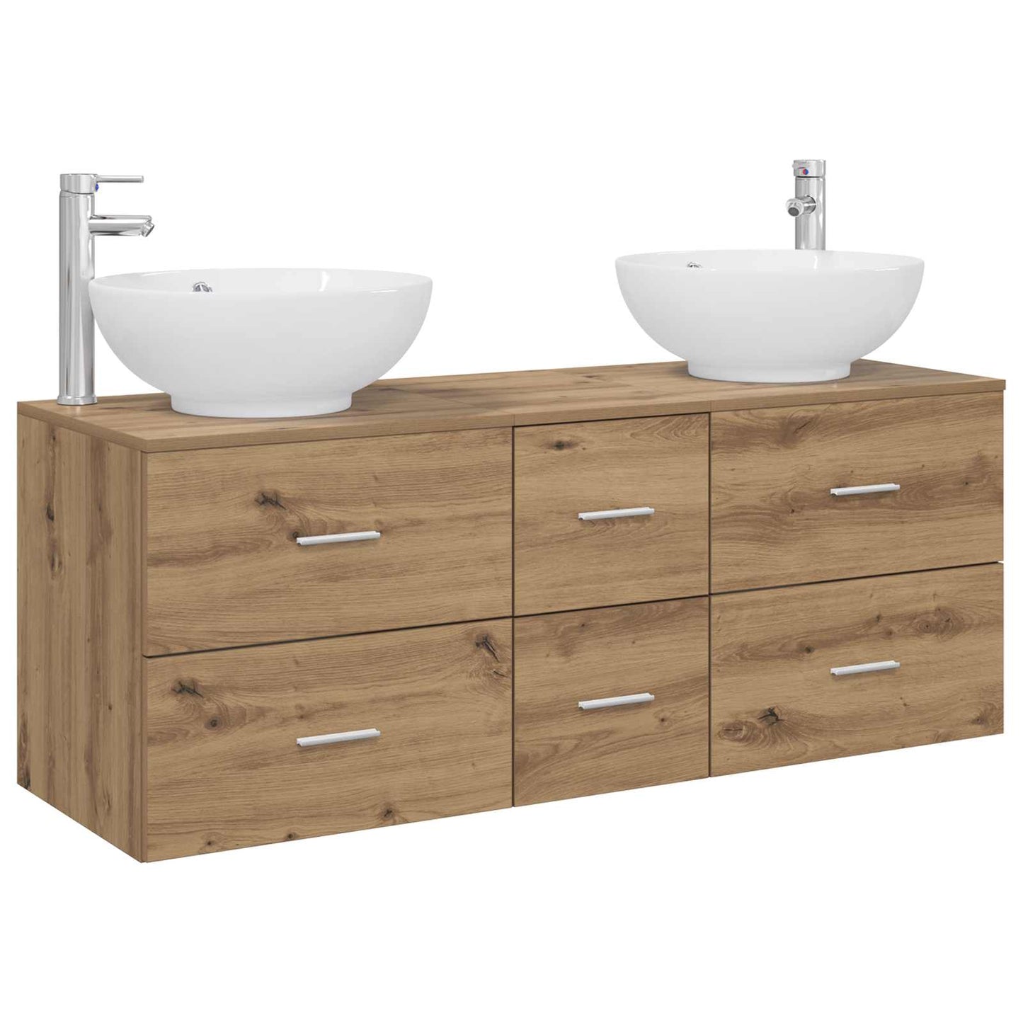 Badezimmermöbel-Set 3 Stk. Artisan-Eiche 49,5 x 44,5 x 65 cm