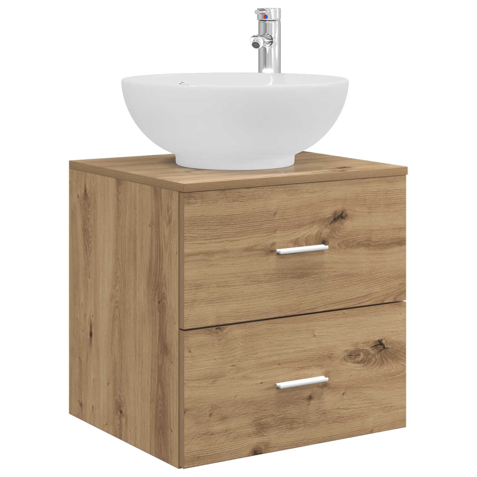 Badezimmermöbel-Set 3 Stk. Artisan-Eiche 49,5 x 44,5 x 65 cm