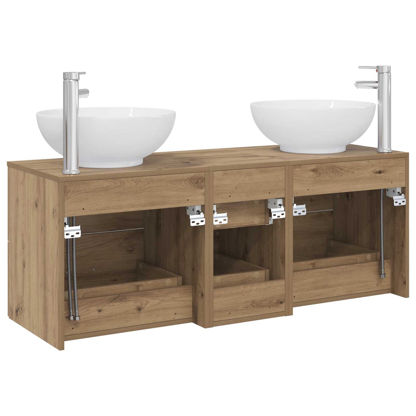 Badezimmermöbel-Set 3 Stk. Artisan-Eiche 49,5 x 44,5 x 65 cm