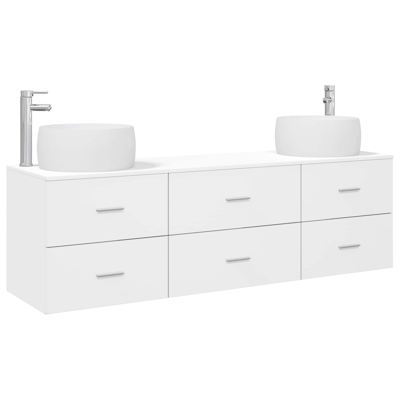 Badezimmermöbel-Set 3 stk. Weiß 49,5 x 44,5 x 66 cm
