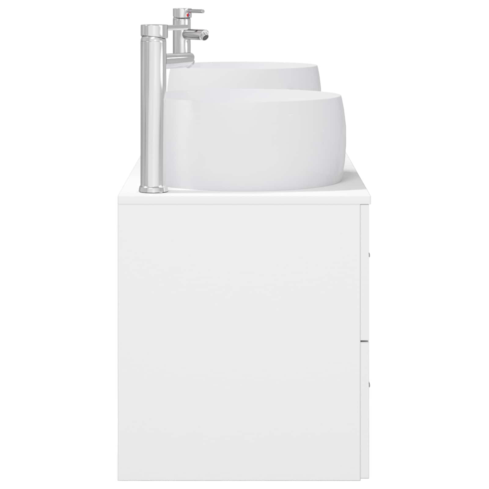Badezimmermöbel-Set 3 stk. Weiß 49,5 x 44,5 x 66 cm