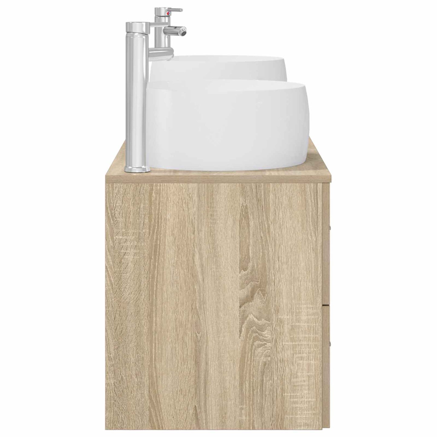 Badezimmermöbel-Set 3 stk. Sonoma-Eiche 49,5 x 44,5 x 66 cm