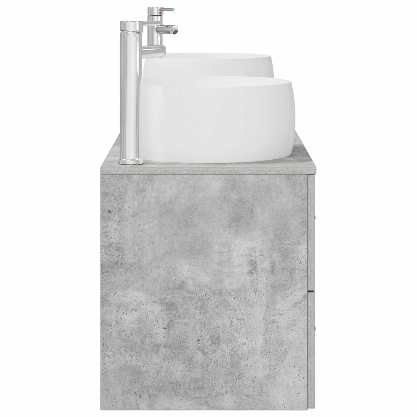 Badezimmermöbel-Set 3 stk. Betongrau 49,5 x 44,5 x 66 cm