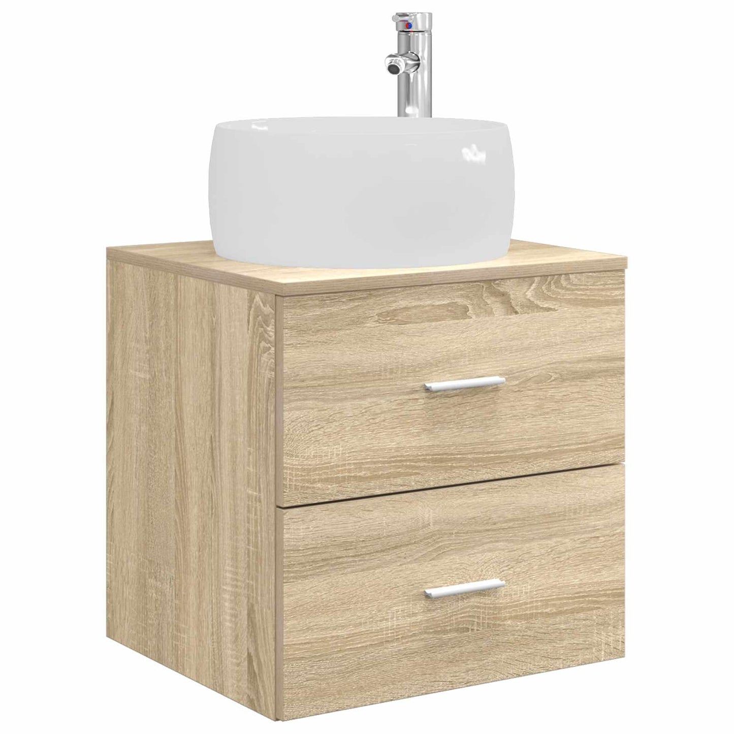 Badezimmermöbel-Set 3 stk. Sonoma-Eiche 49,5 x 44,5 x 66 cm