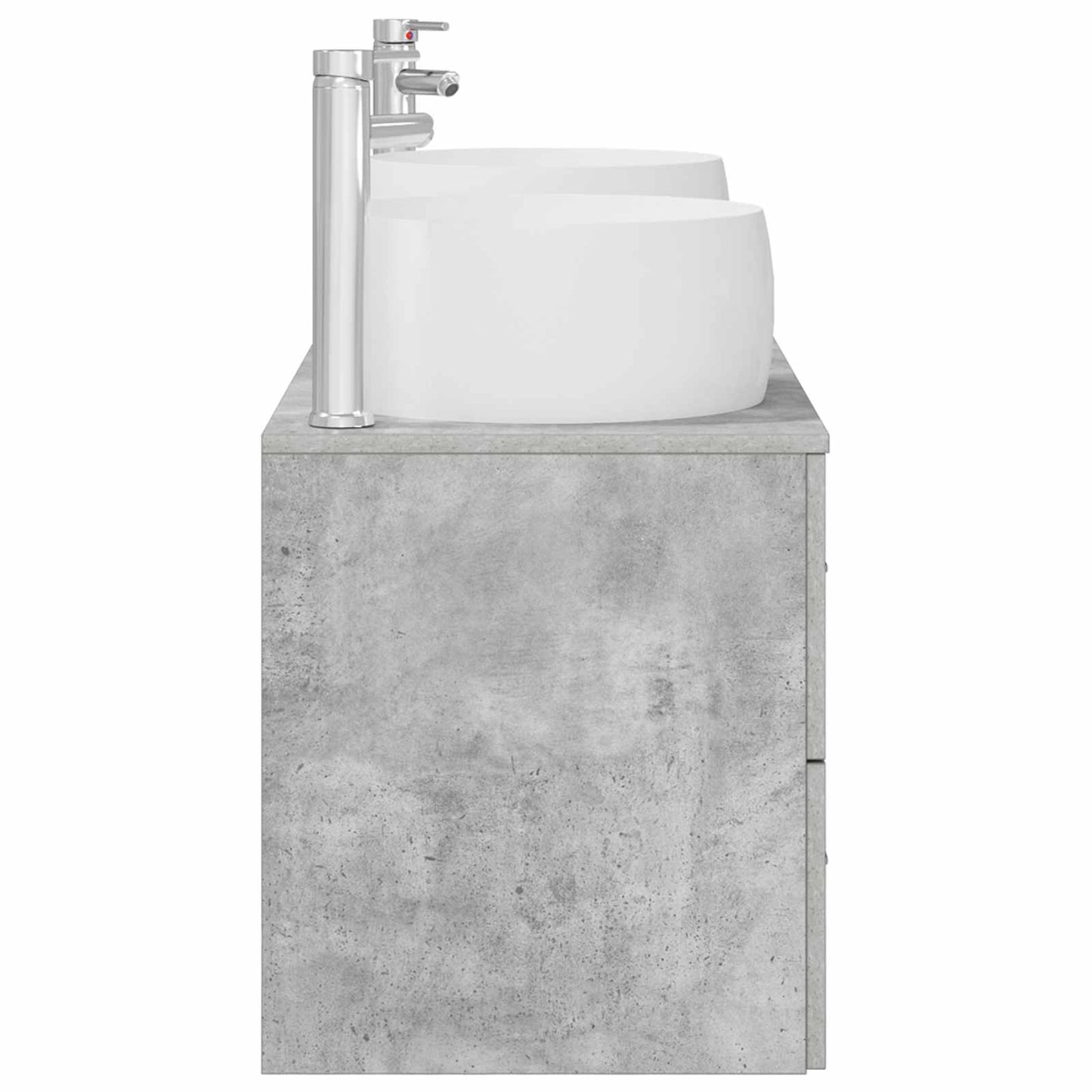 Badezimmermöbel-Set 3 stk. Betongrau 49,5 x 44,5 x 66 cm