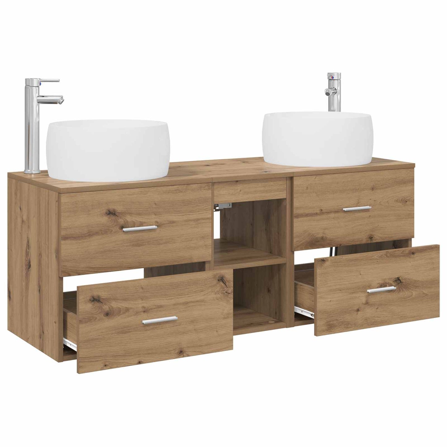 Badezimmermöbel-Set 3 Stk. Artisan-Eiche 49,5 x 44,5 x 66 cm