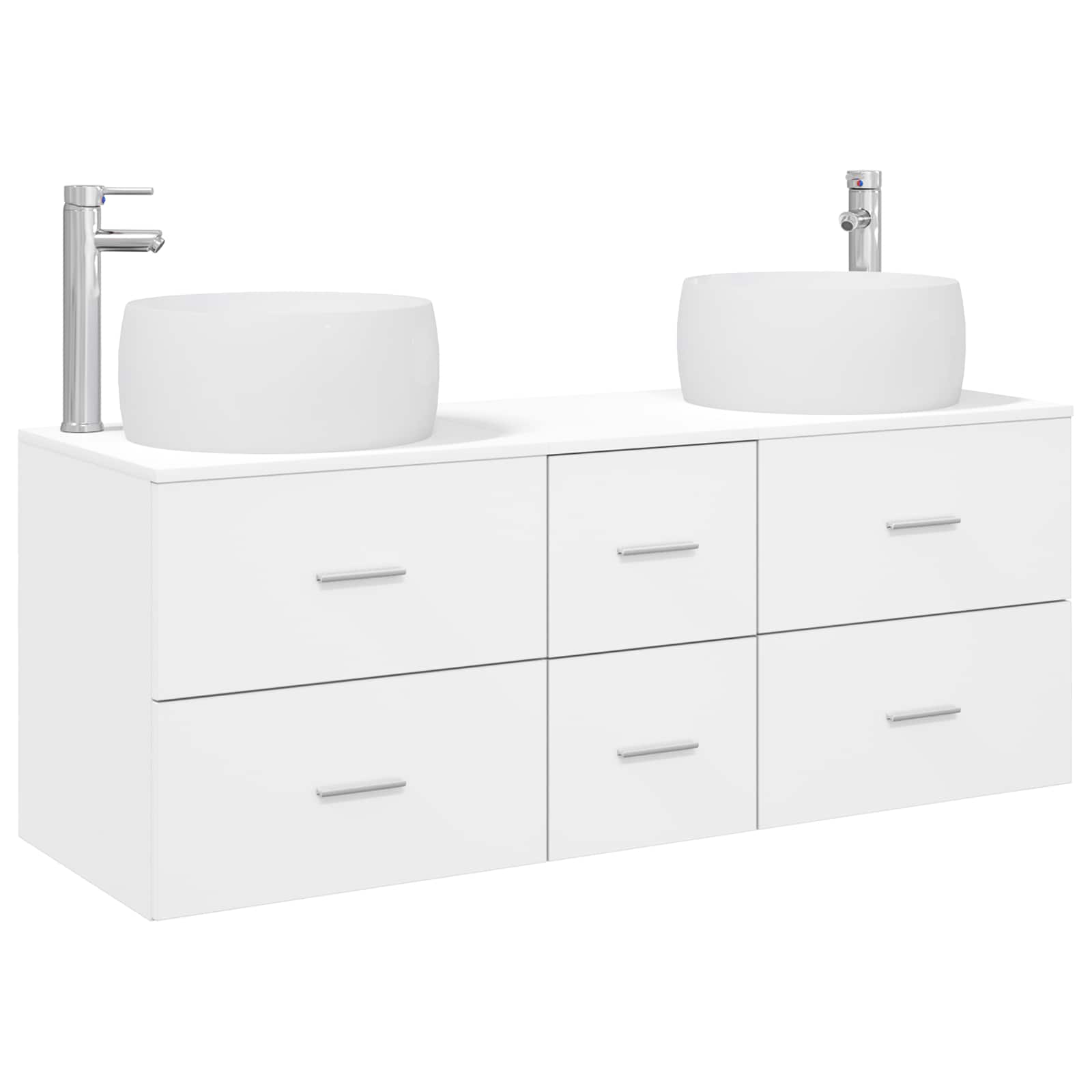 Badezimmermöbel-Set 3 stk. Weiß 49,5 x 44,5 x 66 cm