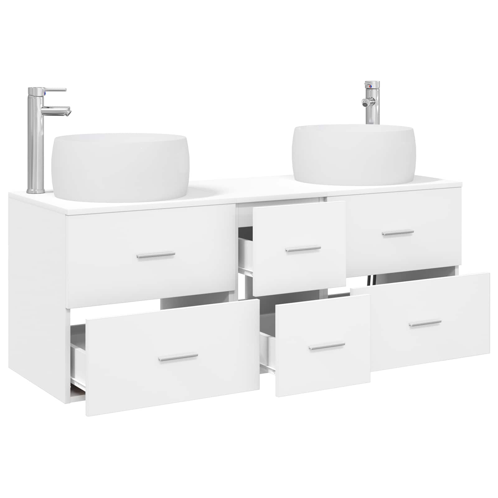Badezimmermöbel-Set 3 stk. Weiß 49,5 x 44,5 x 66 cm