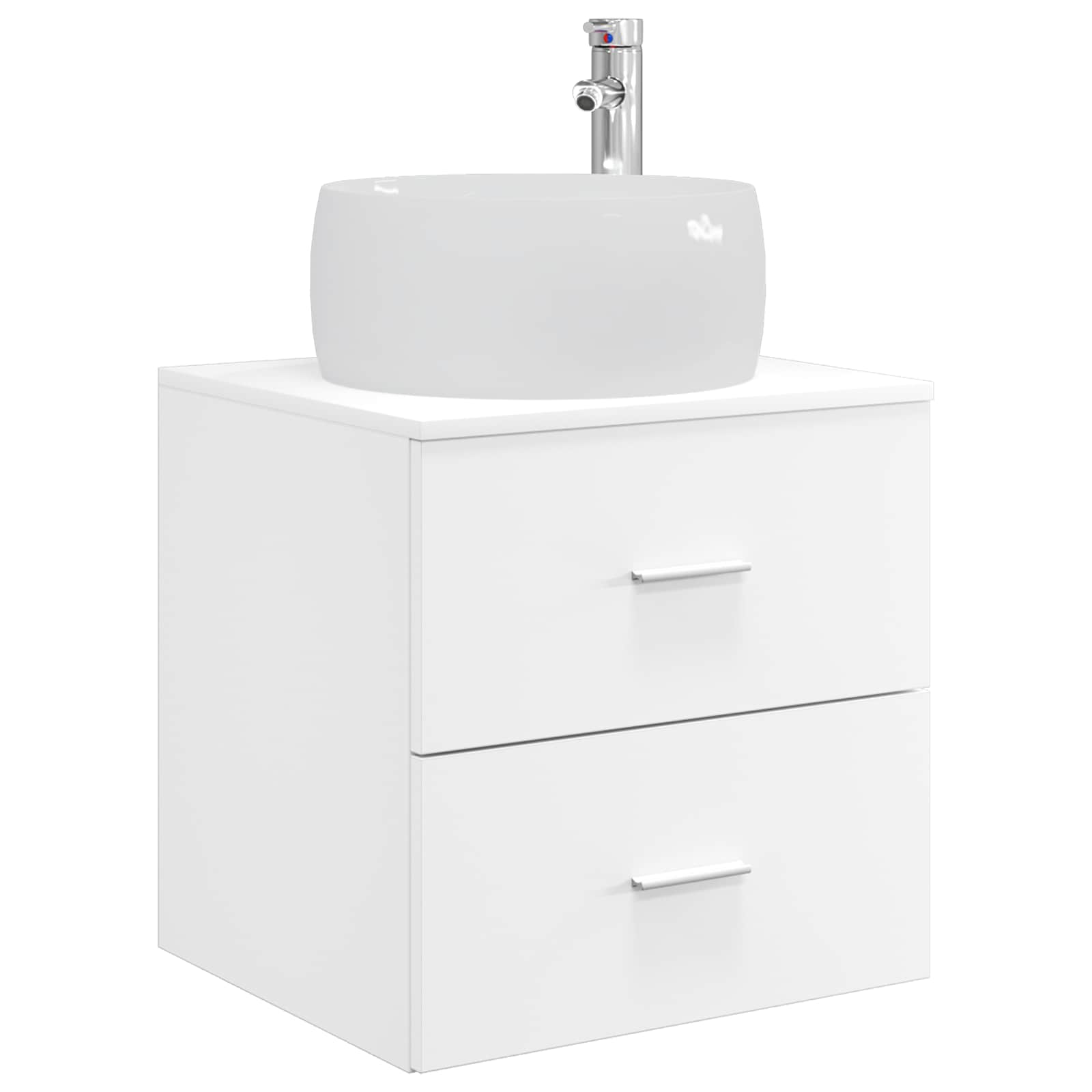 Badezimmermöbel-Set 3 stk. Weiß 49,5 x 44,5 x 66 cm