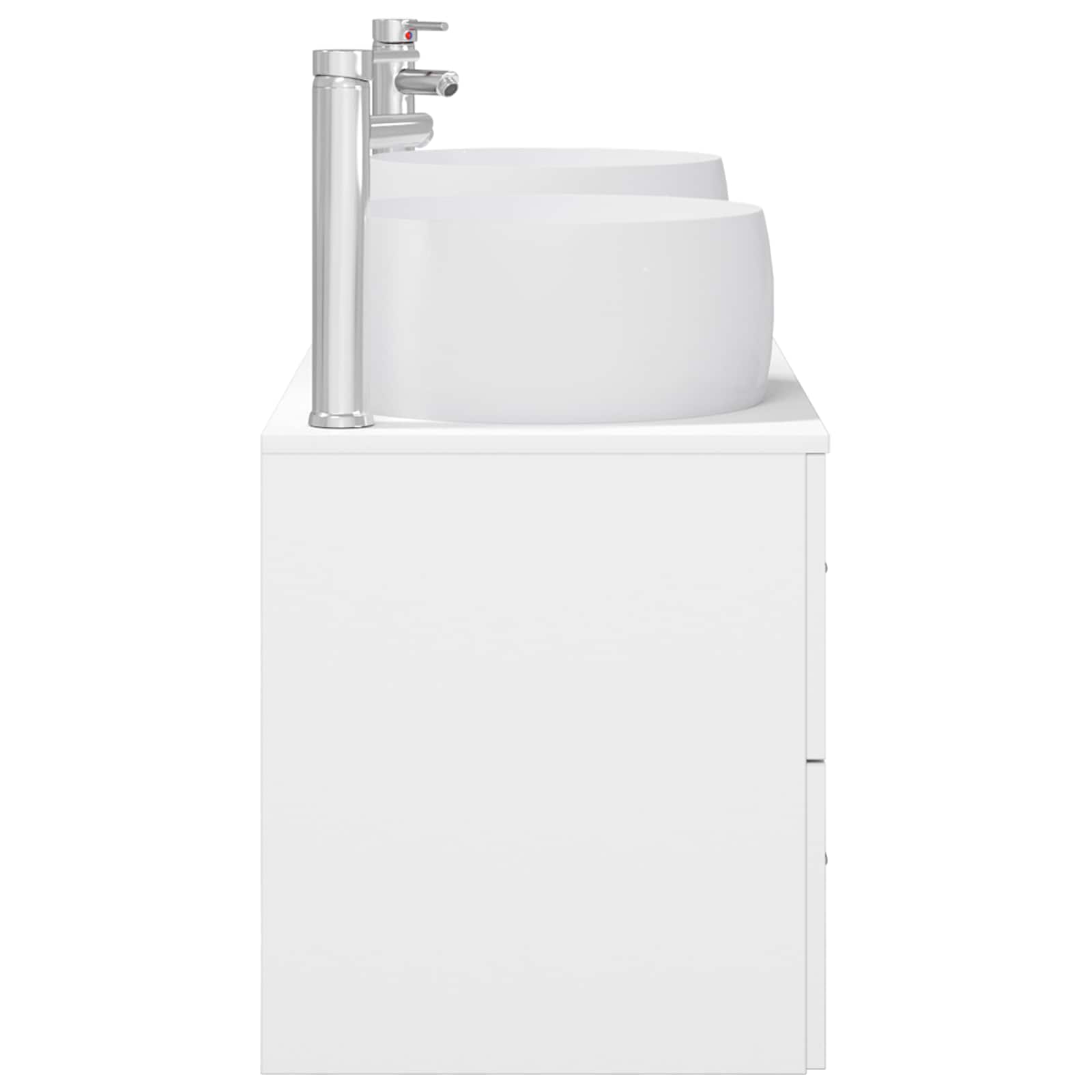 Badezimmermöbel-Set 3 stk. Weiß 49,5 x 44,5 x 66 cm