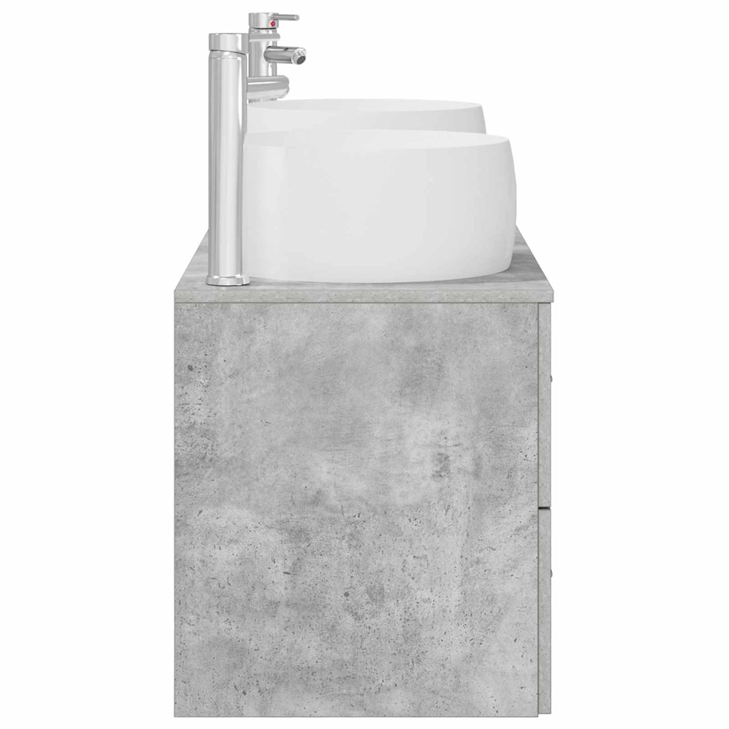 Badezimmermöbel-Set 3 stk. Betongrau 49,5 x 44,5 x 66 cm