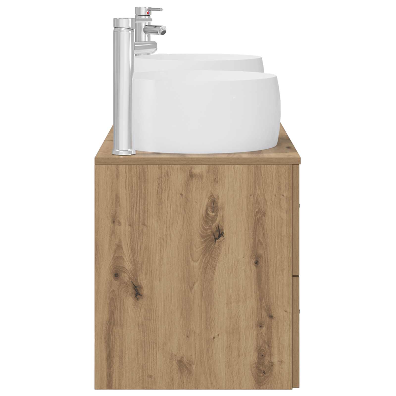 Badezimmermöbel-Set 3 Stk. Artisan-Eiche 49,5 x 44,5 x 66 cm