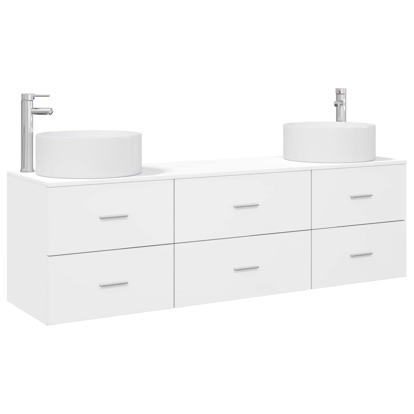 Badezimmermöbel-Set 3 stk. Weiß 49,5 x 44,5 x 65,5 cm
