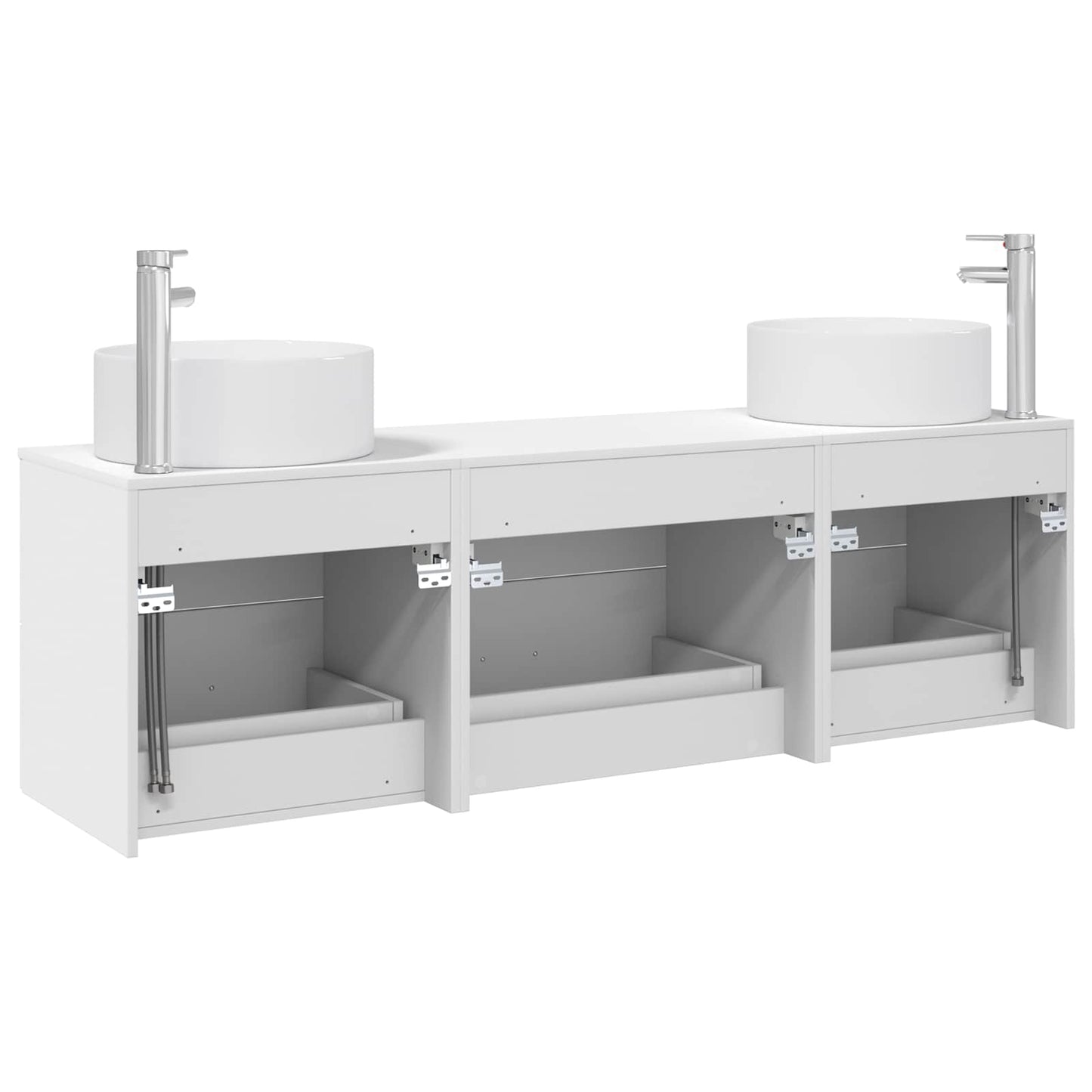 Badezimmermöbel-Set 3 stk. Weiß 49,5 x 44,5 x 65,5 cm